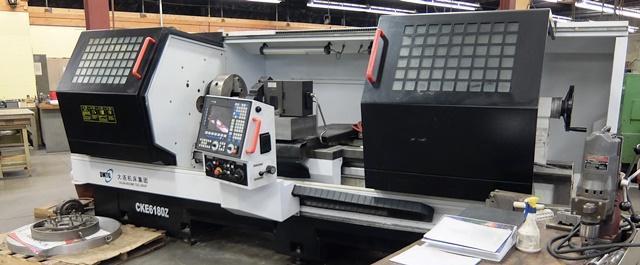 31" x 79" DMTG Model CKE6180Z Flat Bed CNC Lathe