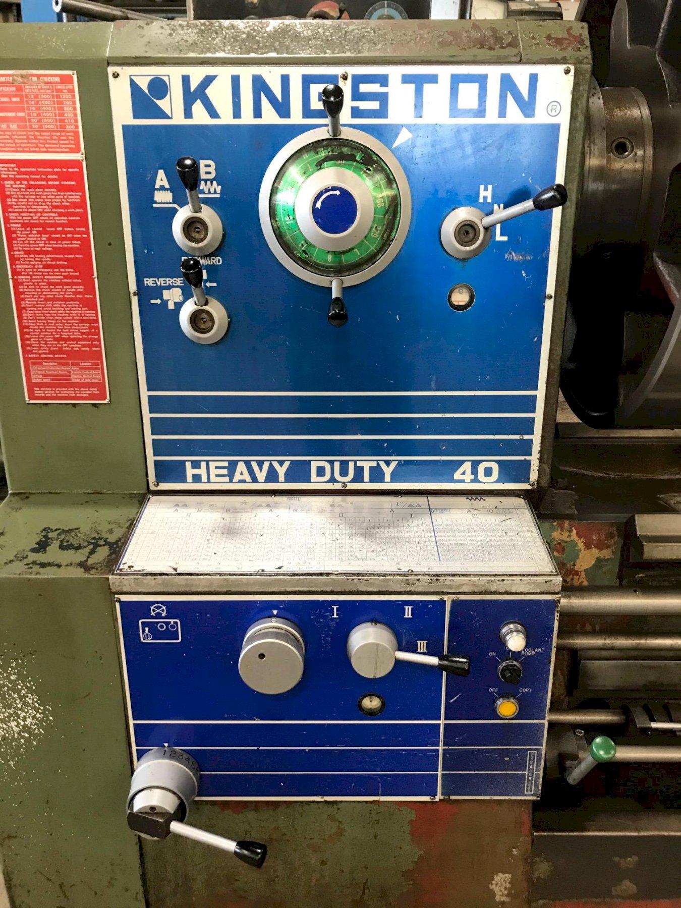 40″ x 20′ KINGSTON MODEL HR6000 ENGINE LATHE Blumberg Machinery Co.