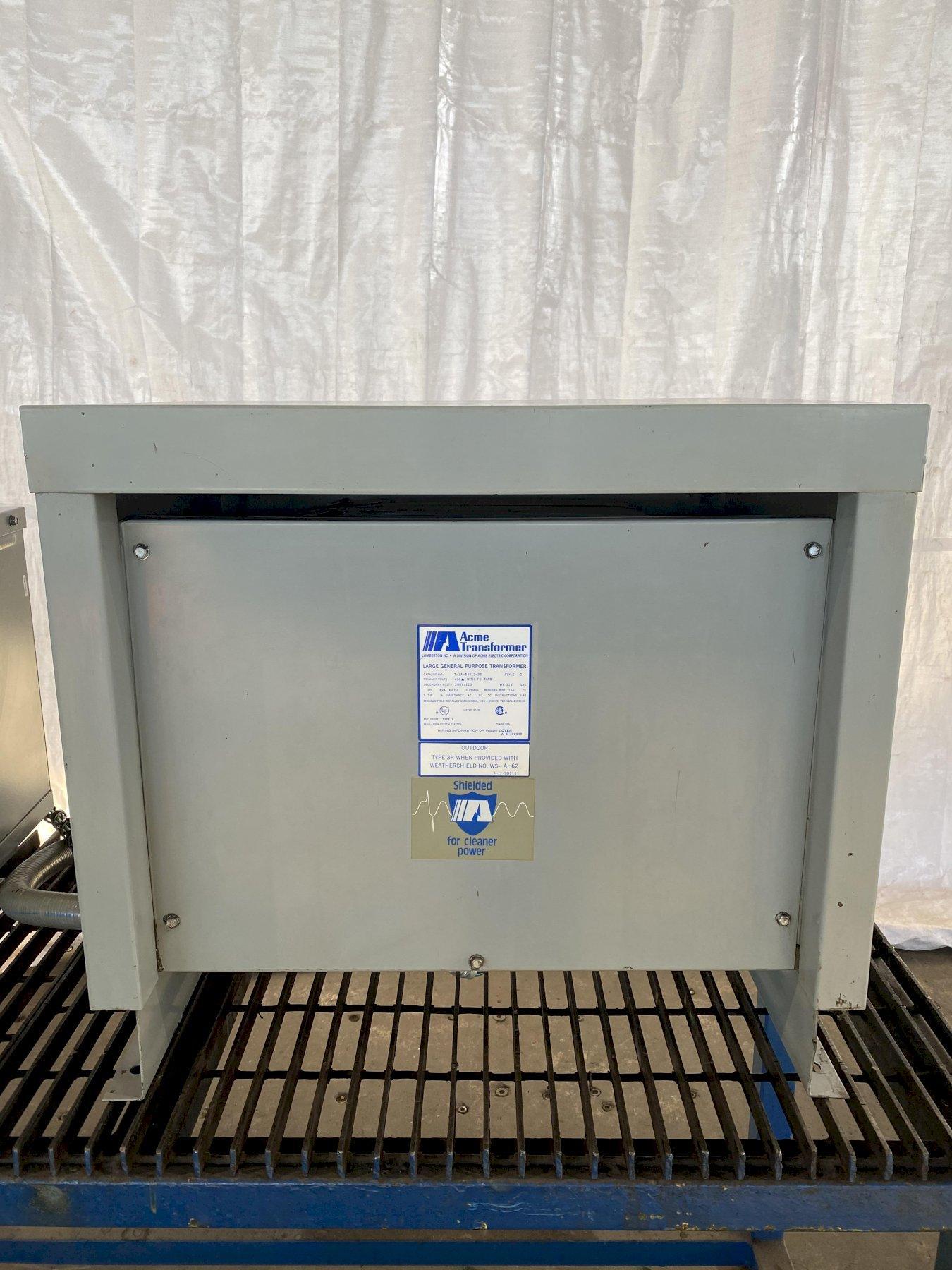 30 KVA ACME 480 PRIMARY, 208/120 SECONDARY STEPDOWN TRANSFORMER. STOCK # 1160720