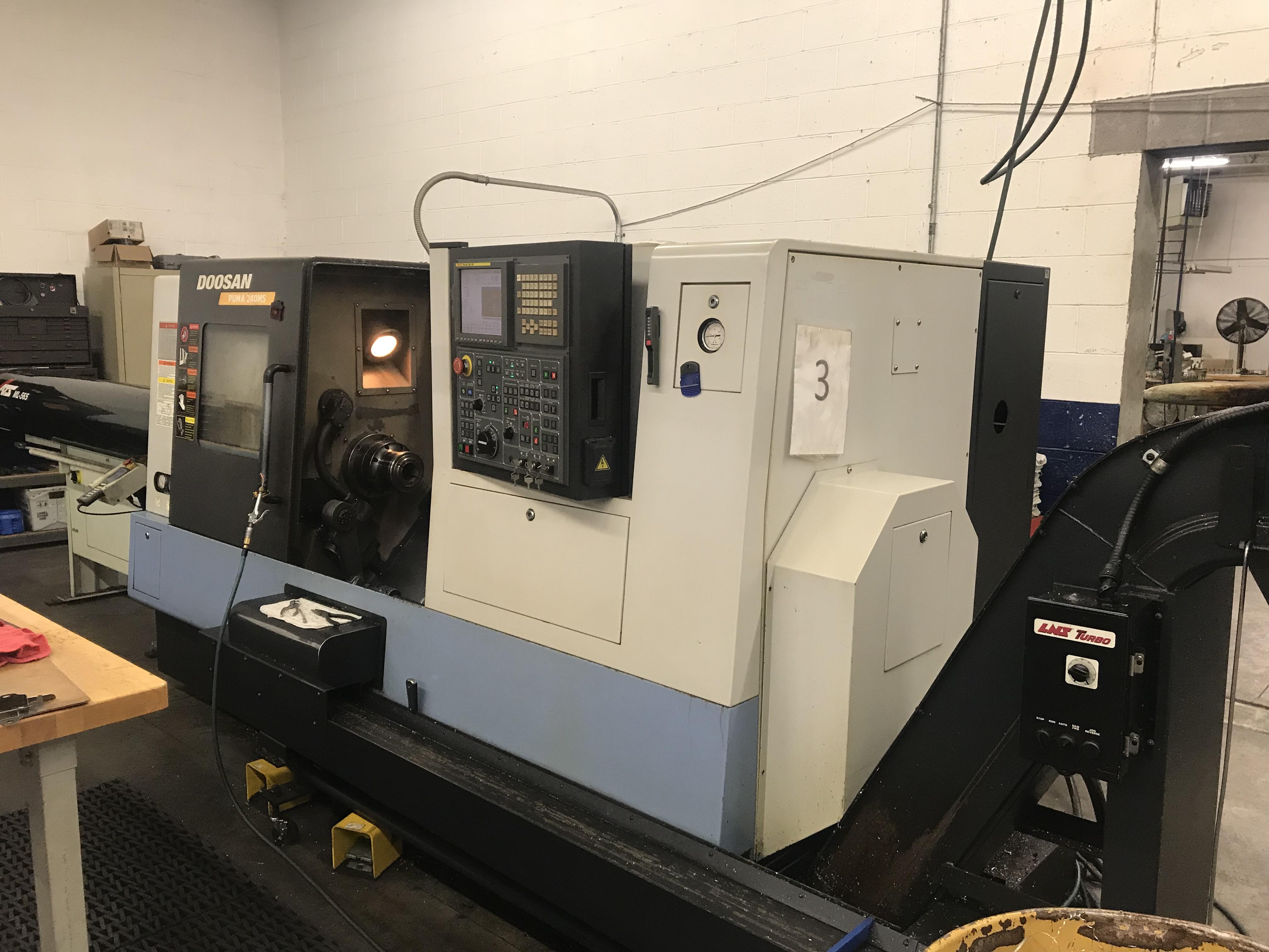Doosan 240MSB CNC Lathe, Fanuc 18iMB, 8