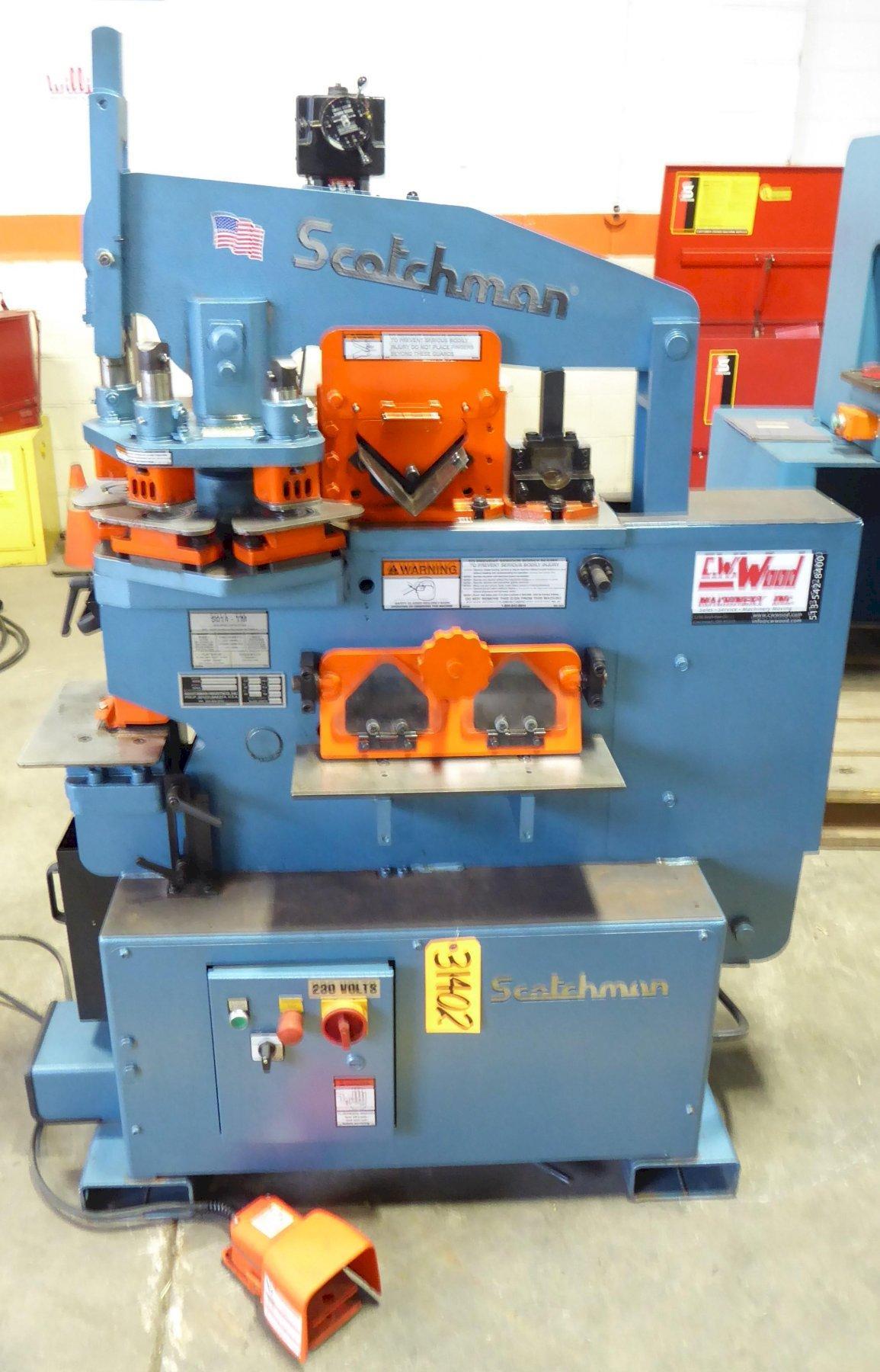 4″ x 4″ x 3/8″ Scotchman Hydraulic Ironworker 5014ET, 50 Ton, 3