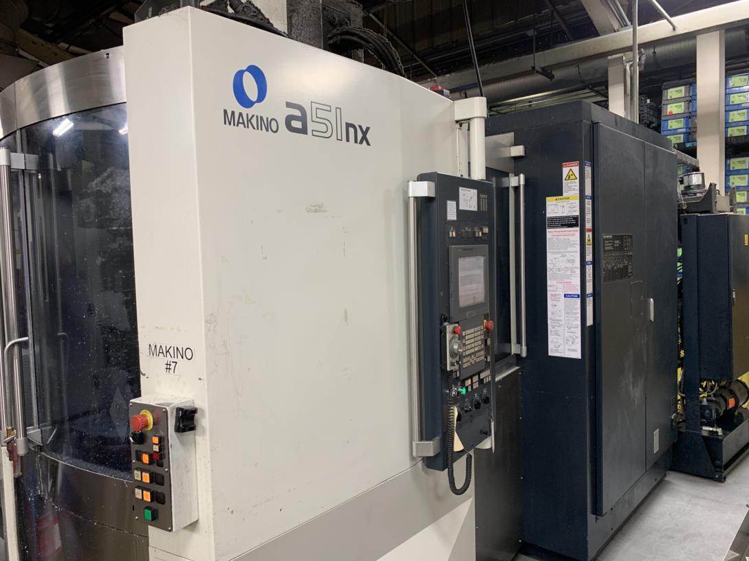 Makino A51NX CNC Horizontal Machining Center, Fanuc Pro 5 Control, 15.7