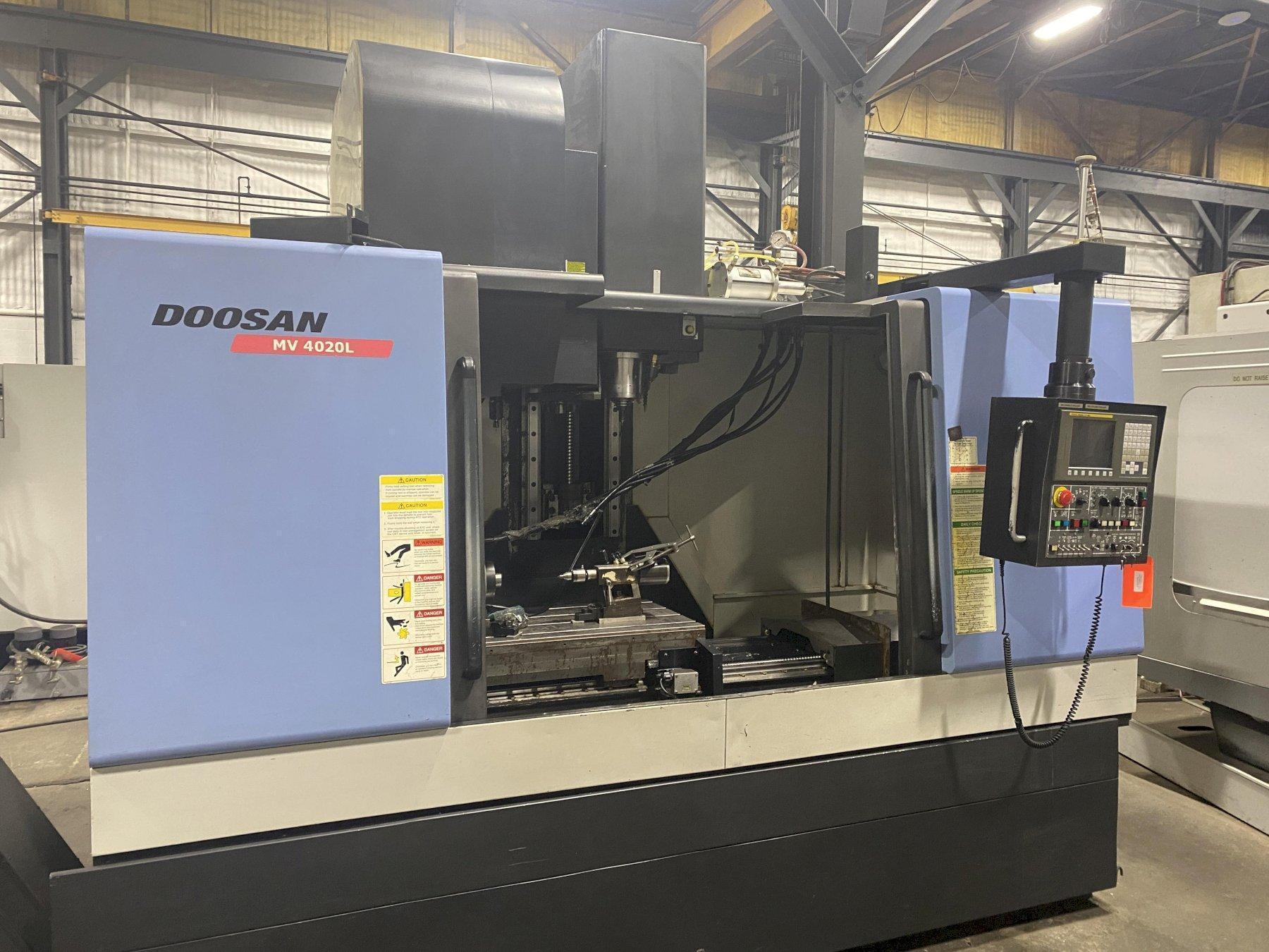 Doosan MV4020L CNC Vertical Machining Center with 4th Axis Table