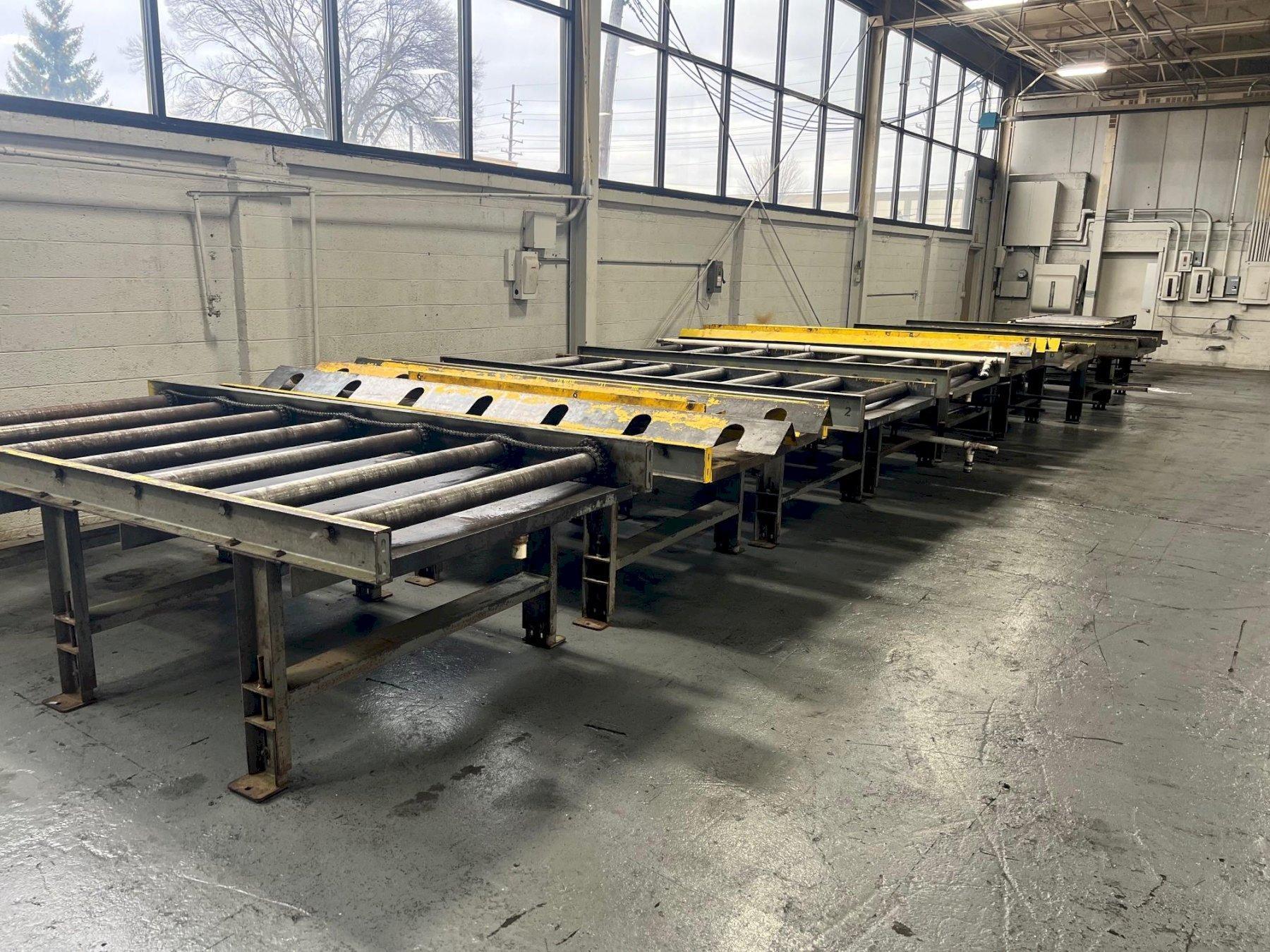 90' OF HEAVY DUTY POWERED ROLLER CONVEYOR 48