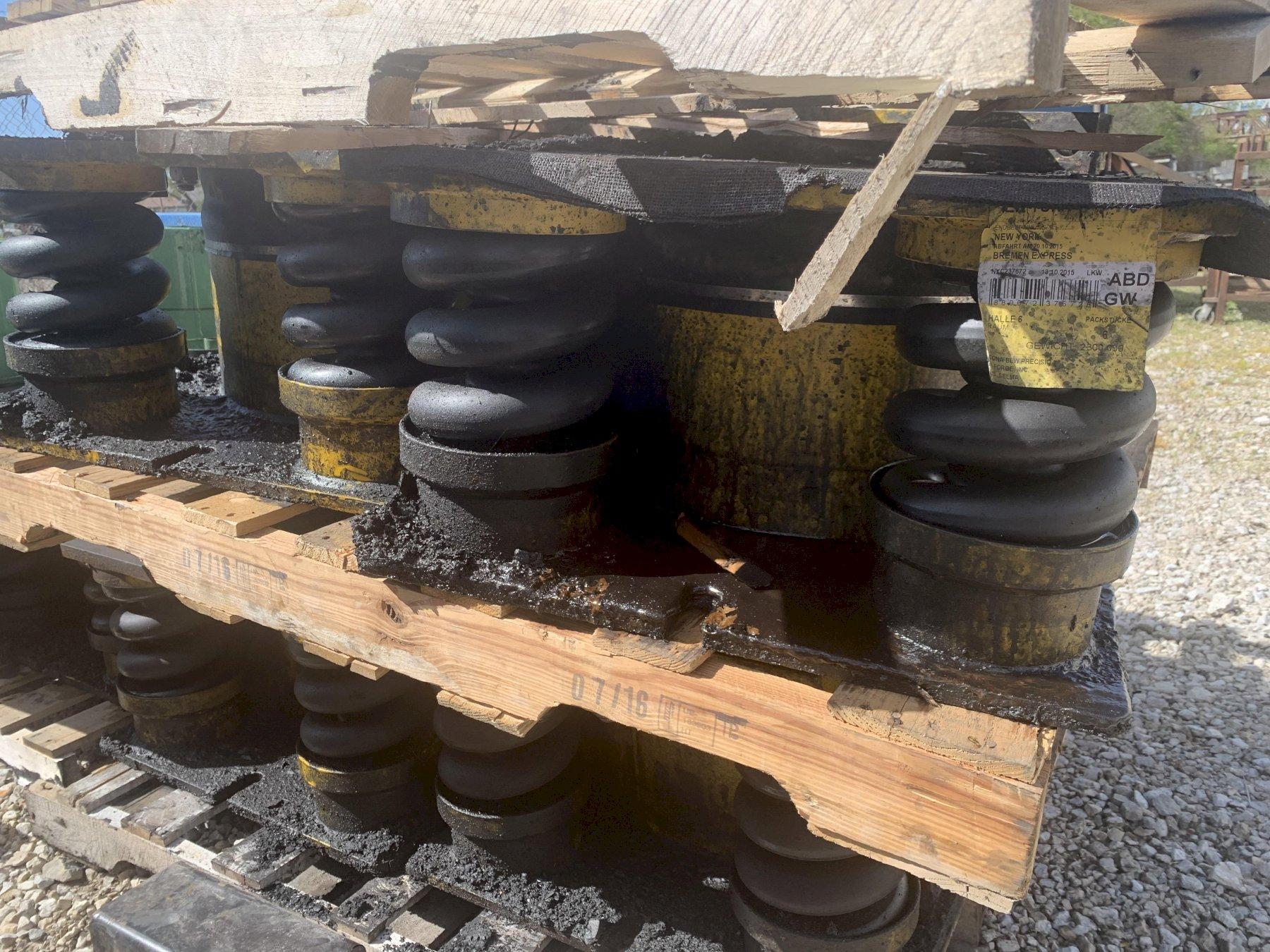 (6) SPRING SHOCK ABSORBING PADS / PLATES STOCK 12940