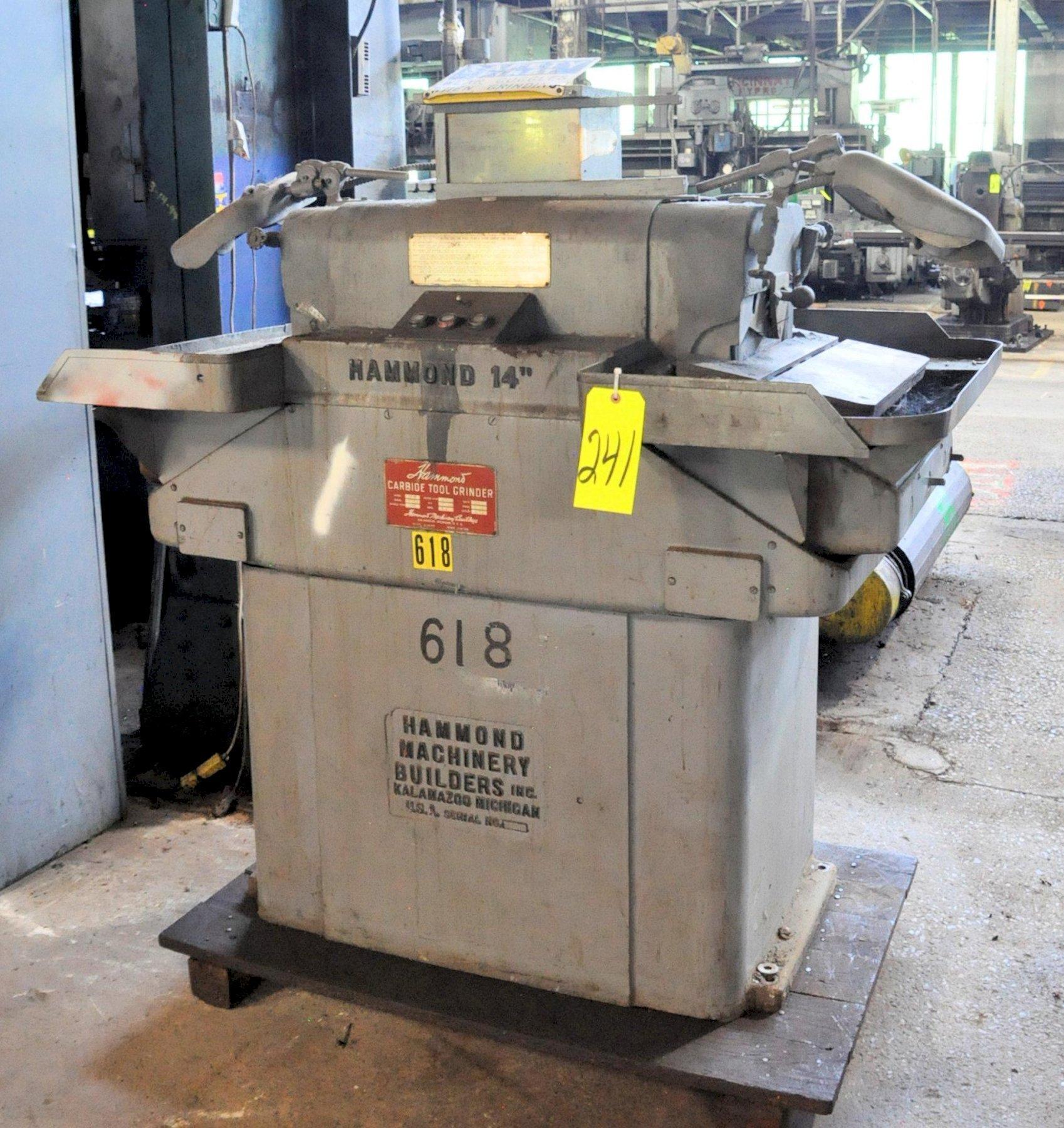 HAMMOND 14WD Grinders, Tool & Cutter Machine Hub