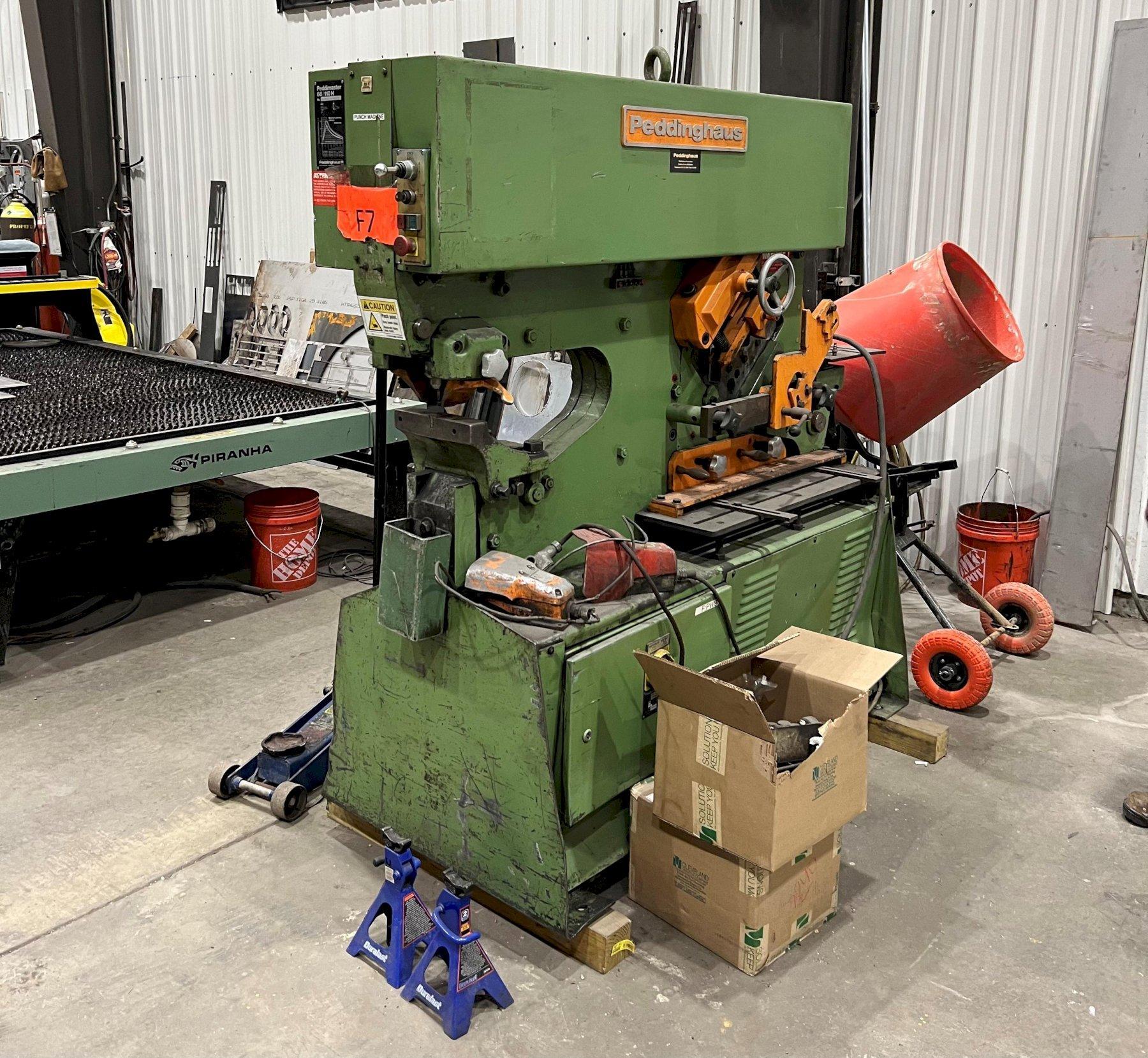 66 TON PEDDINGHAUS MODEL 66 110 PEDDIMASTER HYDRAULIC IRONWORKER 66-ton-peddinghaus-model-66-110-peddimaster-hydraulic-ironworker