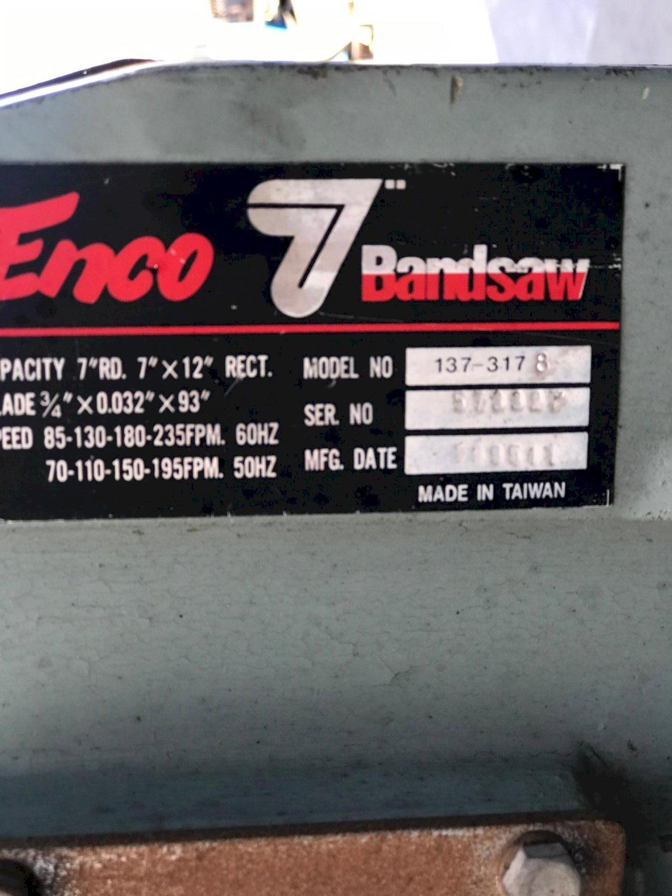 Enco Metal Band Saw American Commercial Trading Inc.