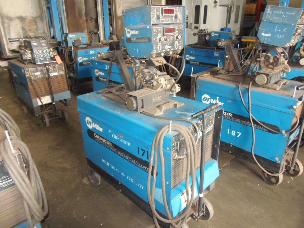 Miller 650 Amp Wire Feed Welder, model Deltaweld 651 with D54 feeder