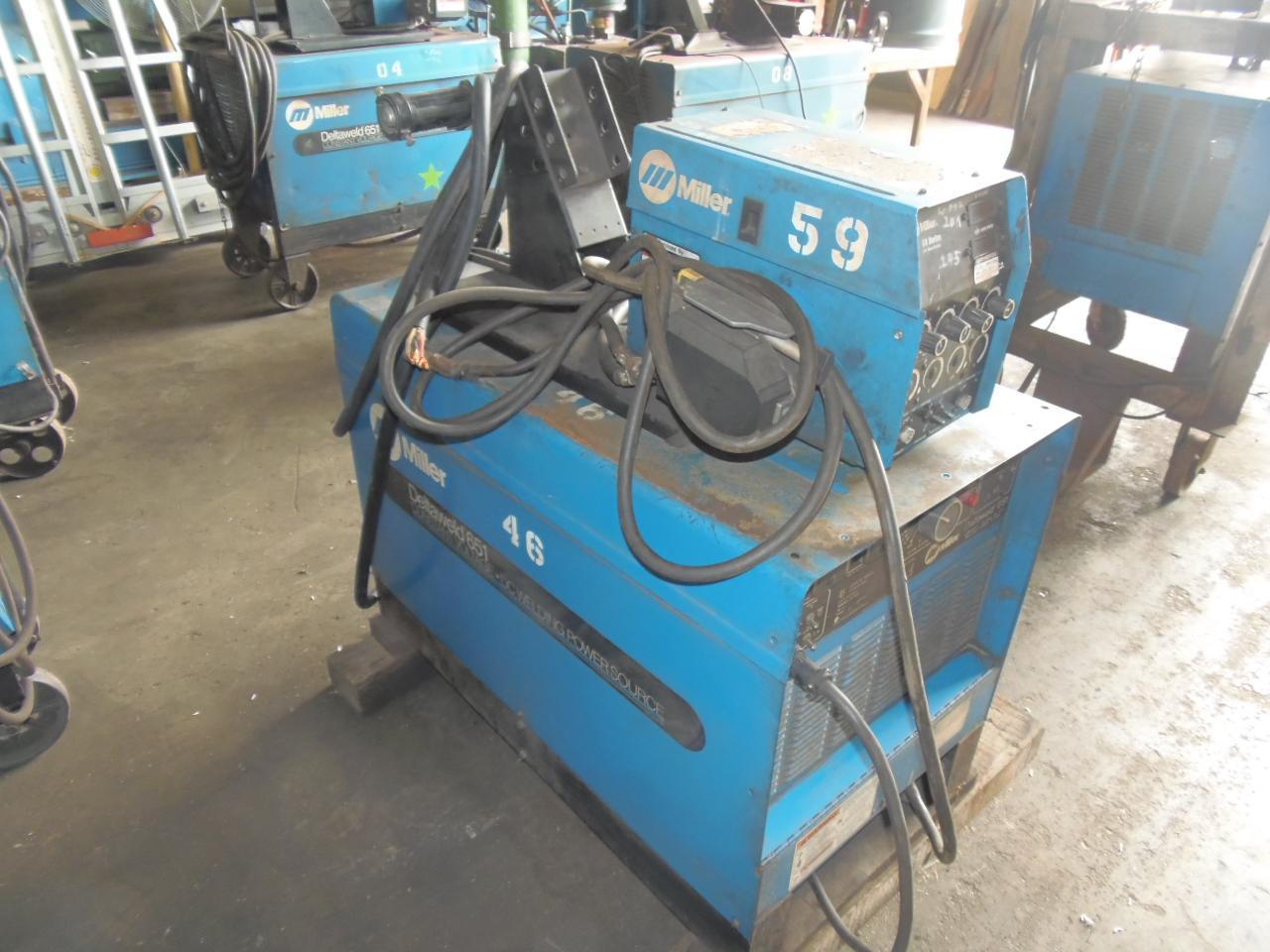 Miller 650 Amp Wire Feed Welder, model Deltaweld 651 with D64 feeder