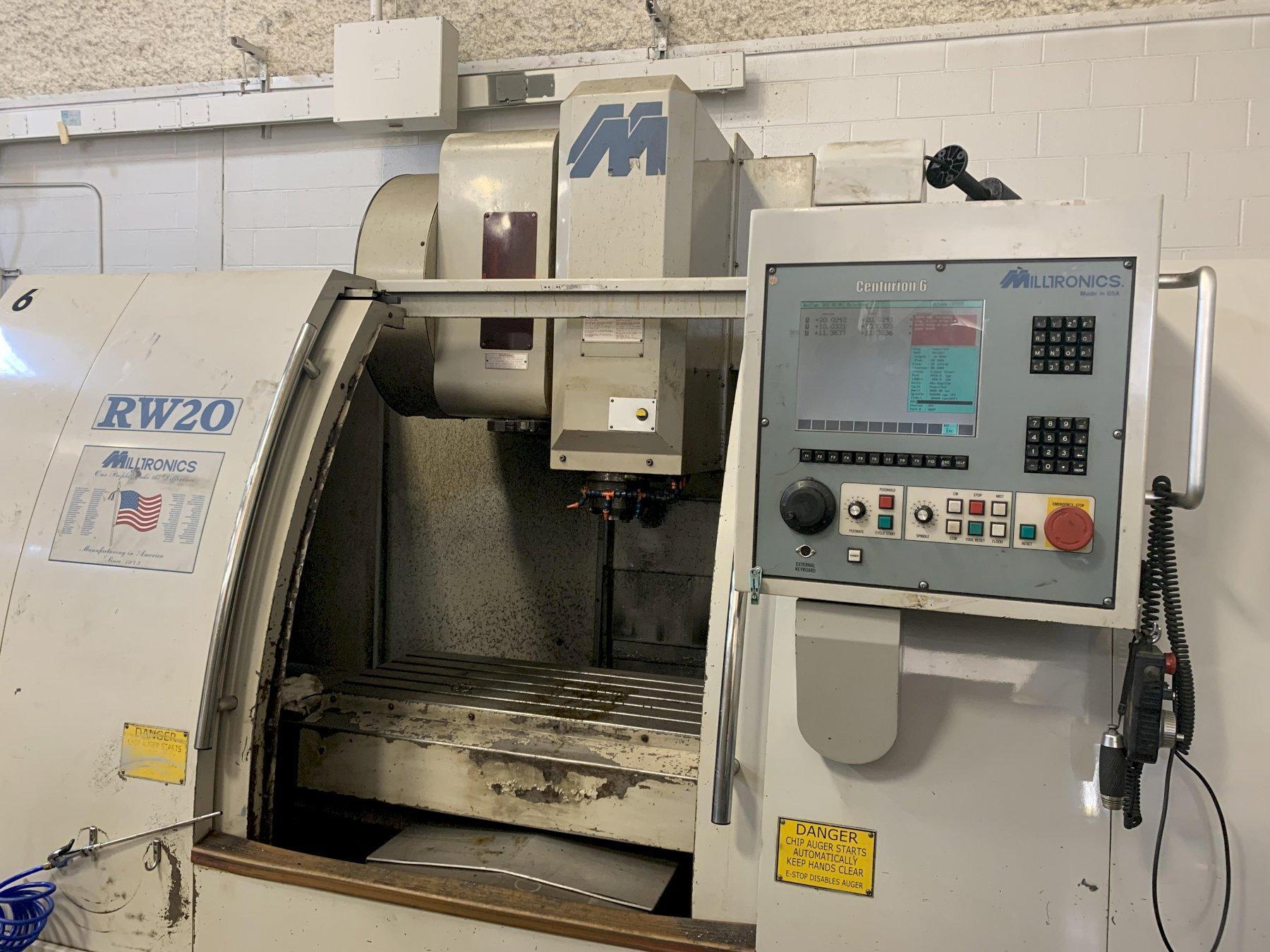 Milltronics Rw20 Milltronics Model RW20 CNC Vertical Machining Center, S/N 7282, New ...