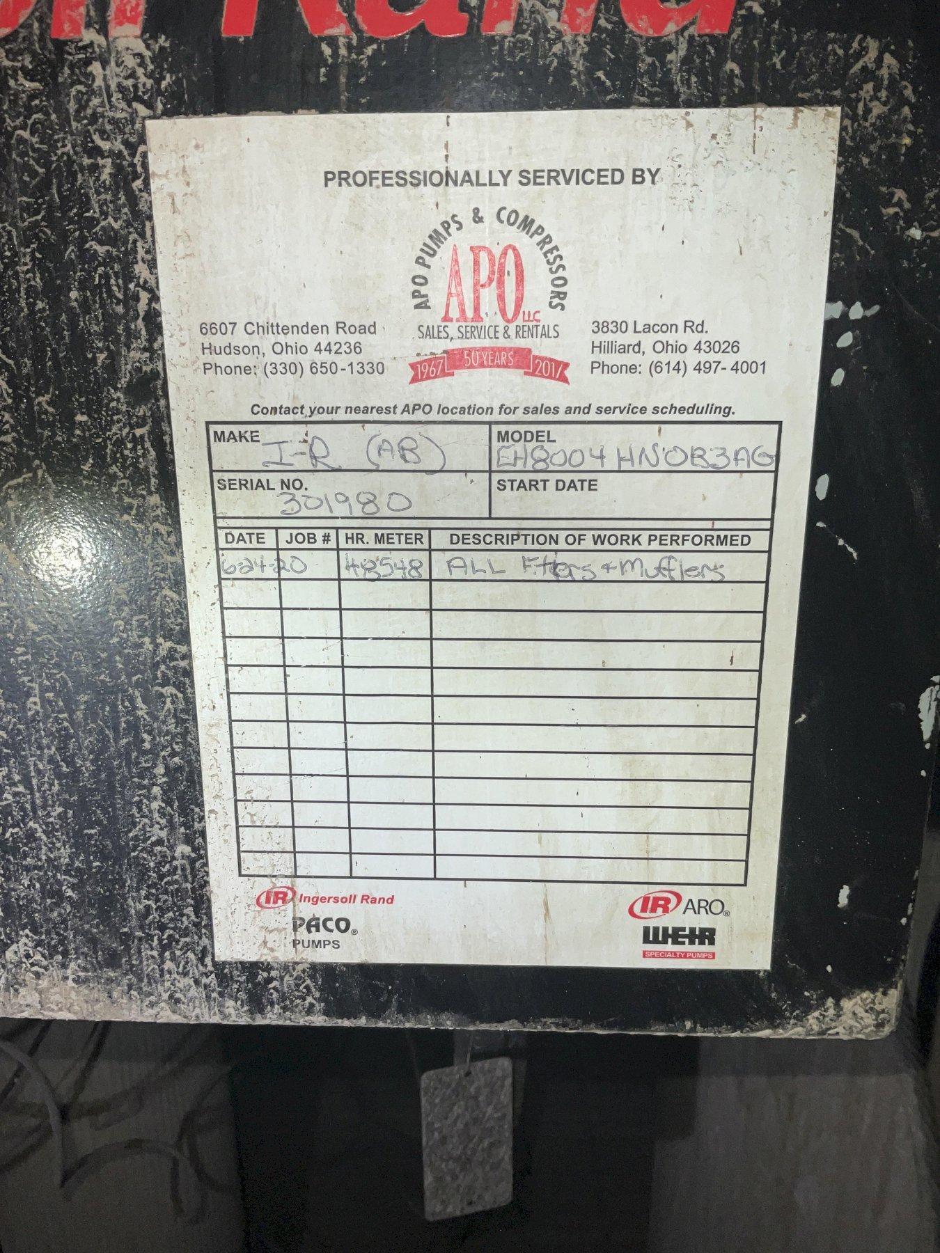 INGERSOLLRAND eh800 Air Compressors, Dryers Machine Hub