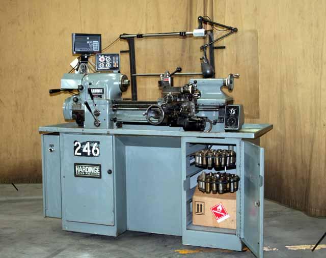 10 x 18 Hardinge Model HLV-H Super Precision High Speed Tool Makers Lathe, DRO, Well tooled, 1995