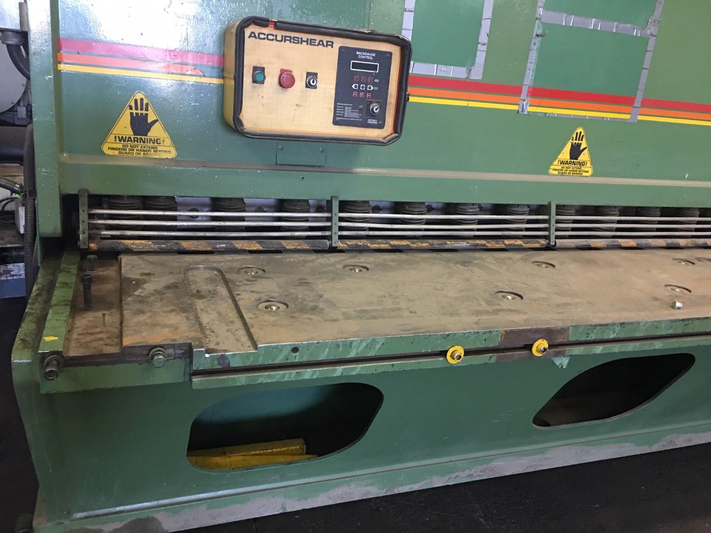 1/2″ X 10′ ACCURSHEAR MODEL 850010 HYDRAULIC SHEAR: STOCK #10803