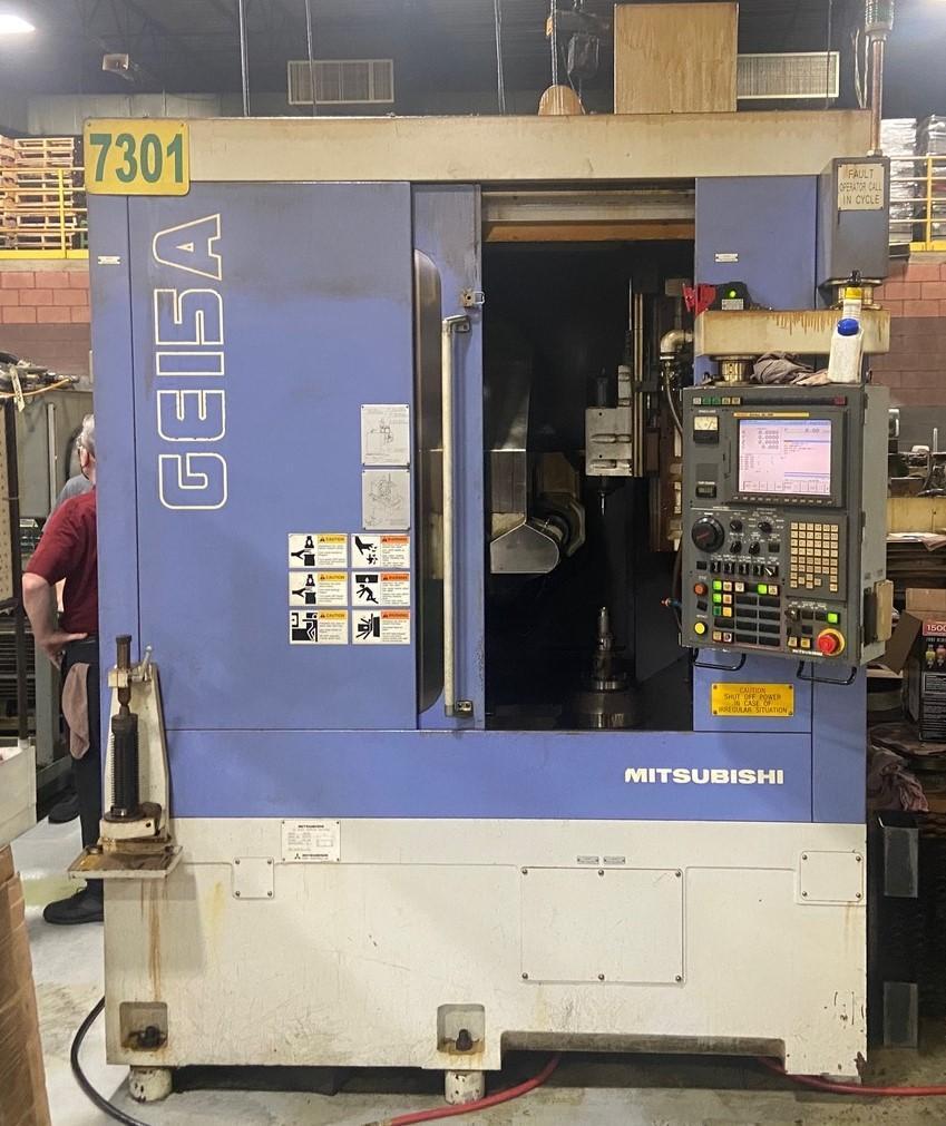 Mitsubishi GE15A CNC Vertical Gear Hobber, Fanuc 18iM, 5.9