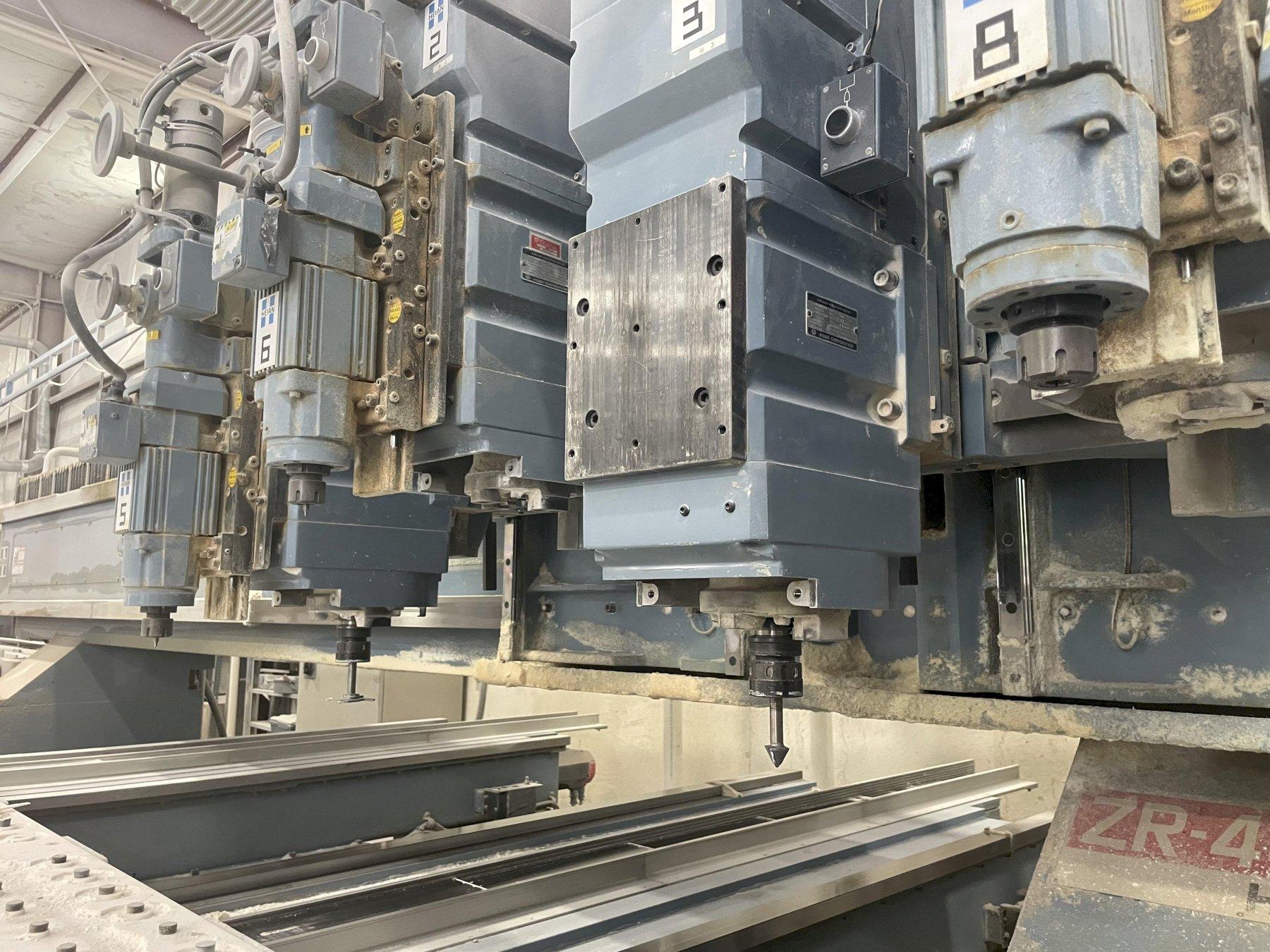 HEIAN MODEL #ZR-442P CNC 4 SPINDLE TWIN MOVING MATRIX TABLE ROUTER ...