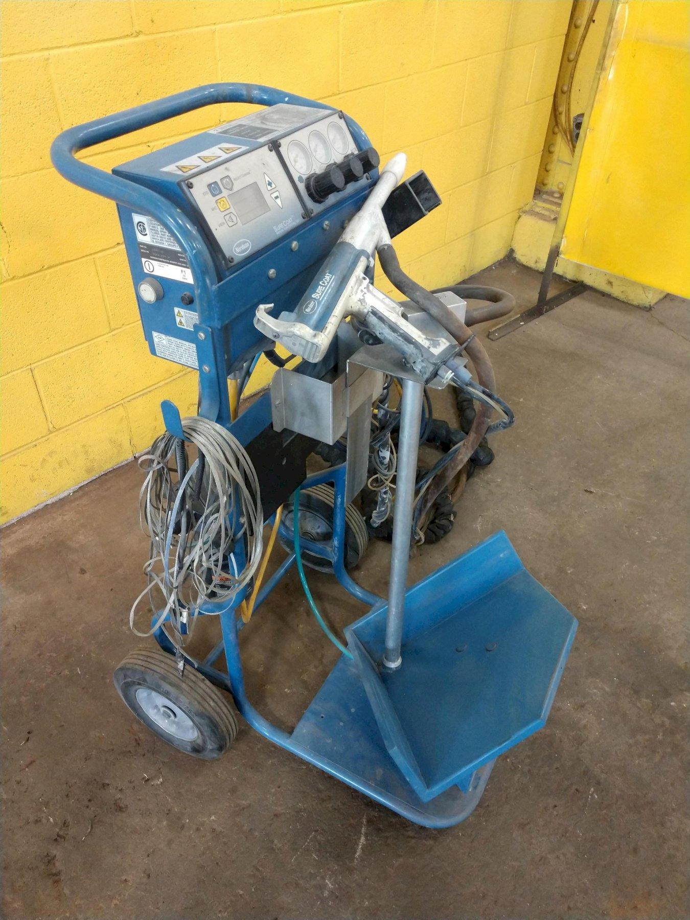 NORDSON SURE COAT POWDER COAT GUN WITH CONTROL STOCK 13804