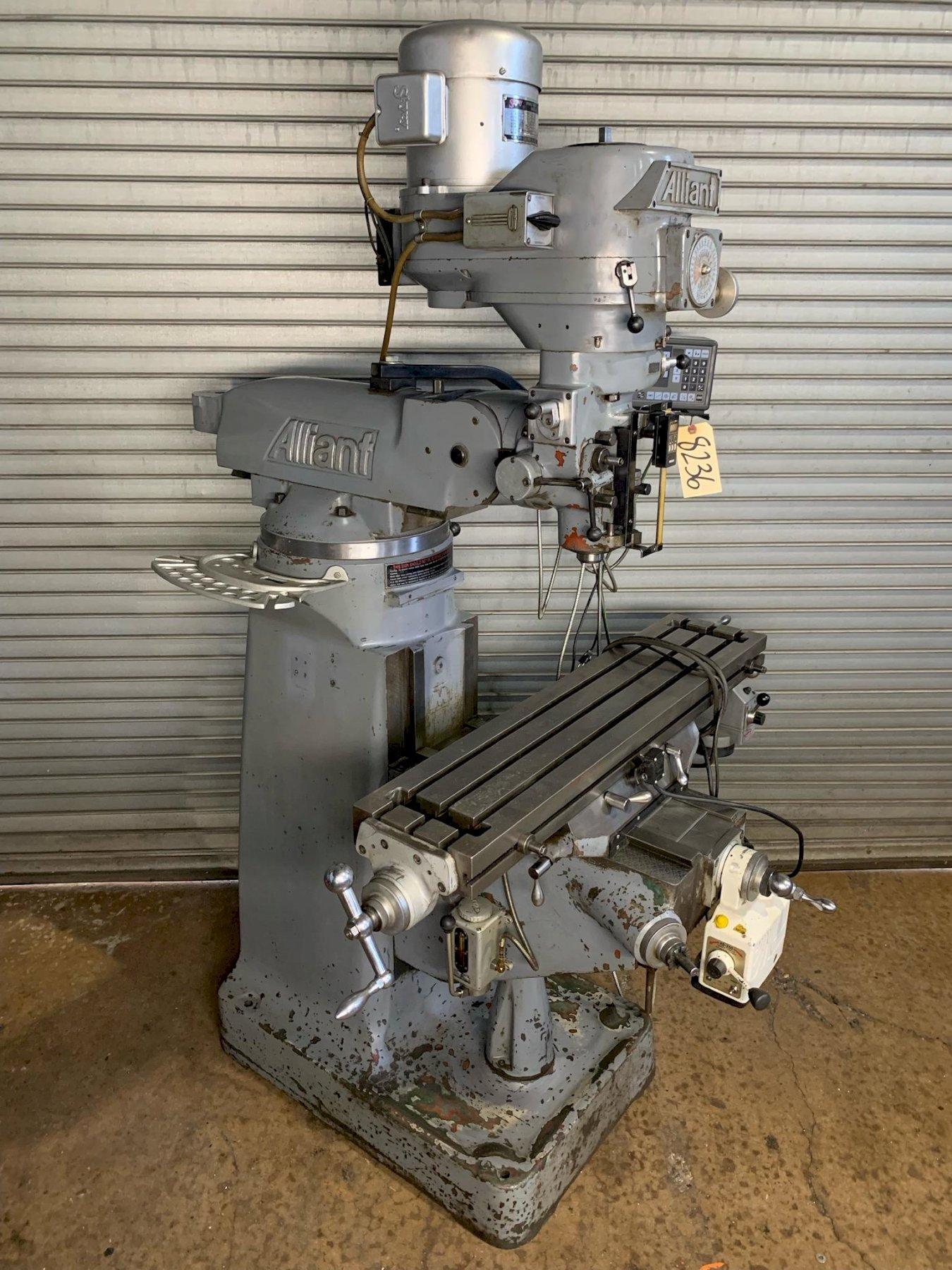 3 HP Alliant Vertical Mill FH Machinery Inc.