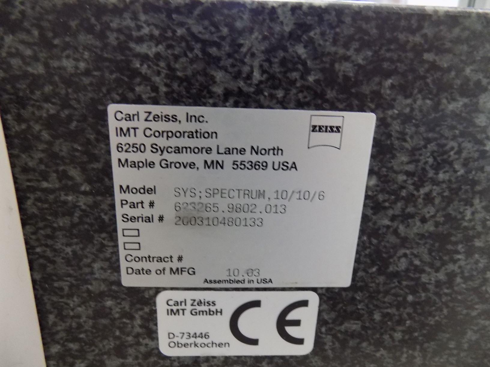 Zeiss Spectrum 10/10/6 RDS DCC Coordinate Measuring Machine Used