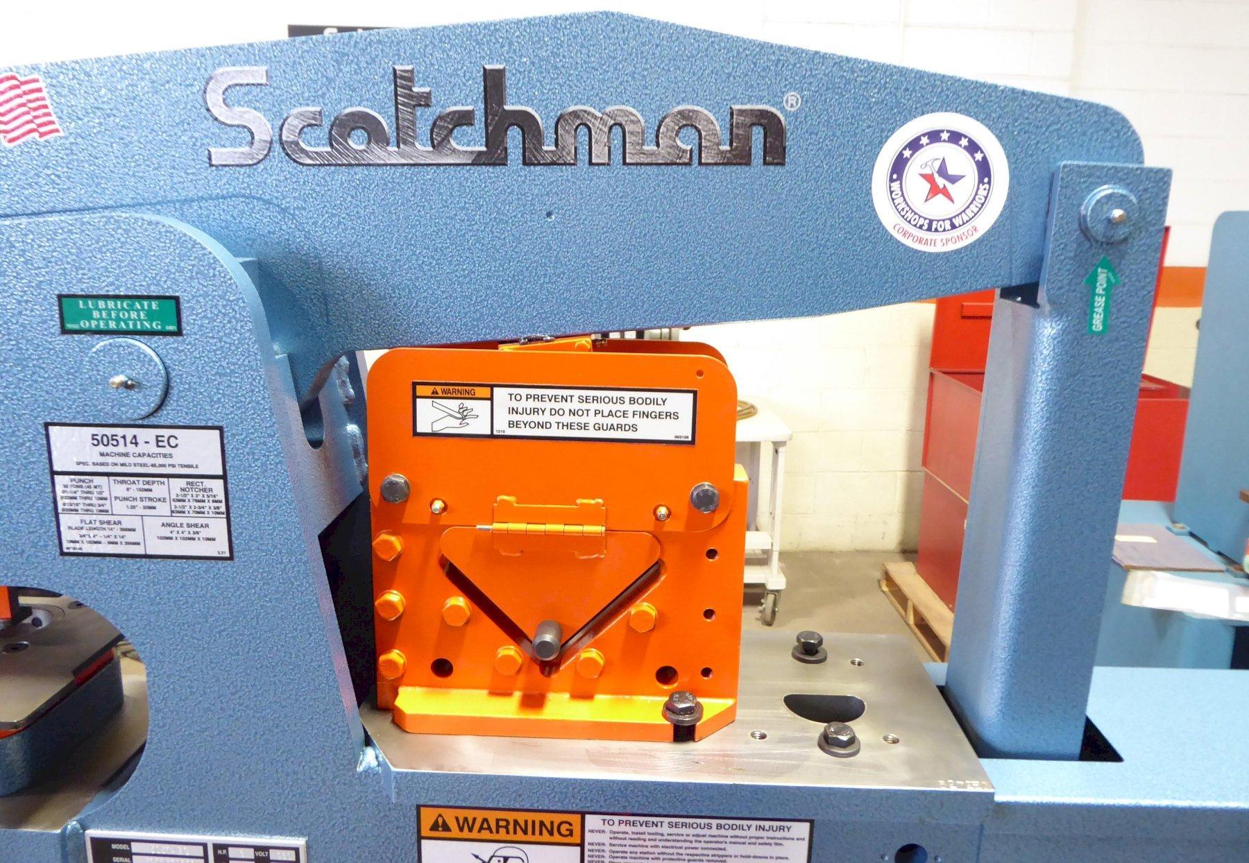 4″ x 4″ x 3/8″ SCOTCHMAN Hydraulic Ironworker, No. 50514EC, Hyd., 50