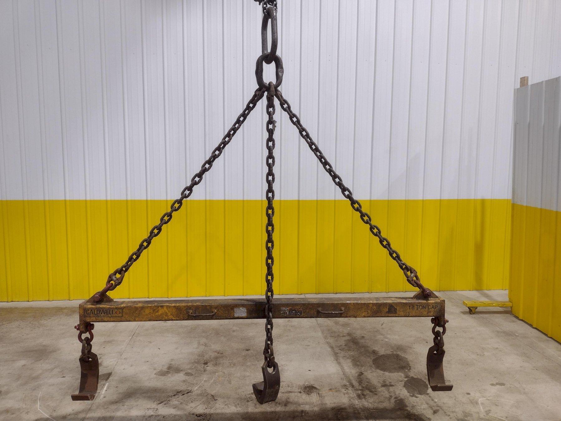 20,000 LBS (10 TON) X 85" CALDWELL MODEL #PL10 SPREADER BAR / LIFTING BEAM: STOCK #20346