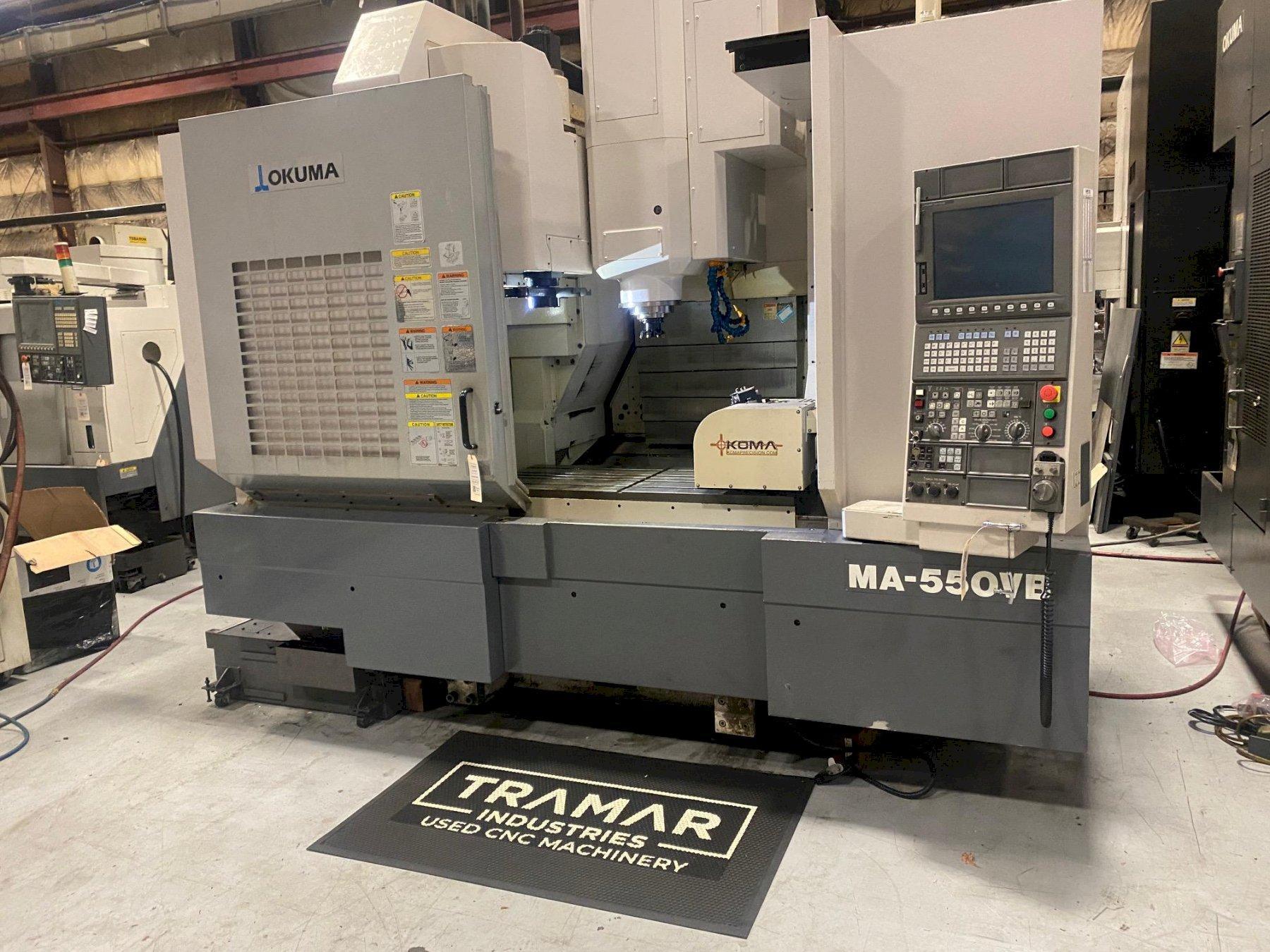 Okuma MA-550VB CNC Vertical Machining Center with 5 axis Tsudacoma Rotary Table