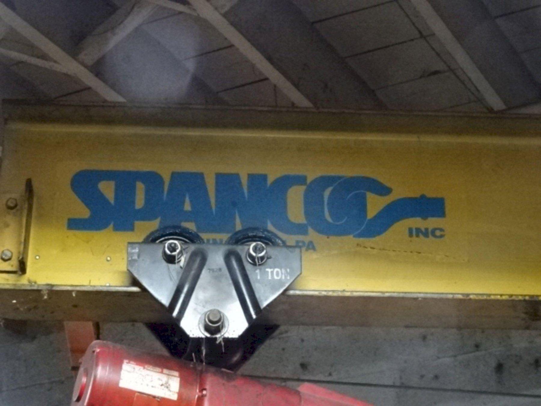 1 TON SPANCO JIB CRANE W/ ELECTRIC CHAIN HOIST. STOCK 1272623. G