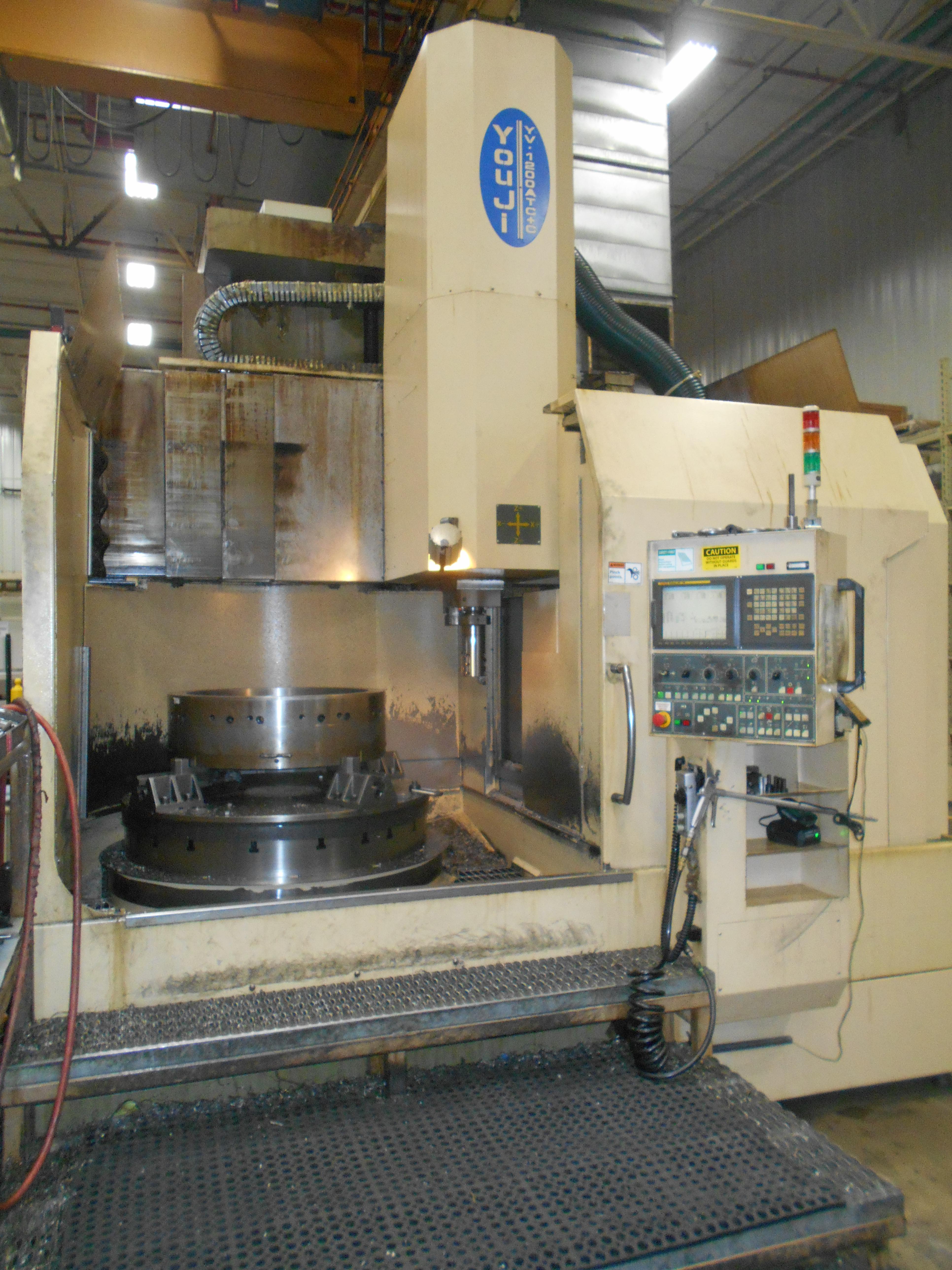 You Ji 1200ATC+C CNC Vertical Lathe, Fanuc 18iTB Control, 49.21