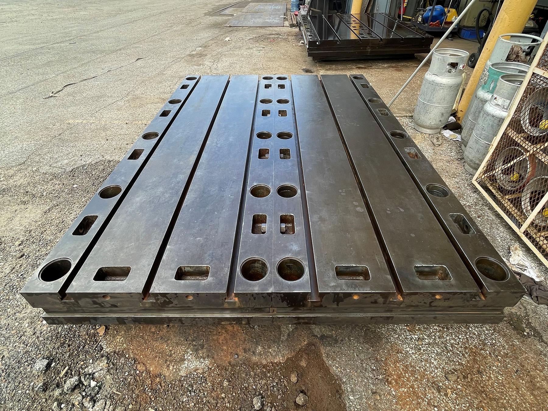 USED, (4) 96″ x 36″ x 9″ THICK FLOOR PLATES Harris Machine Tools