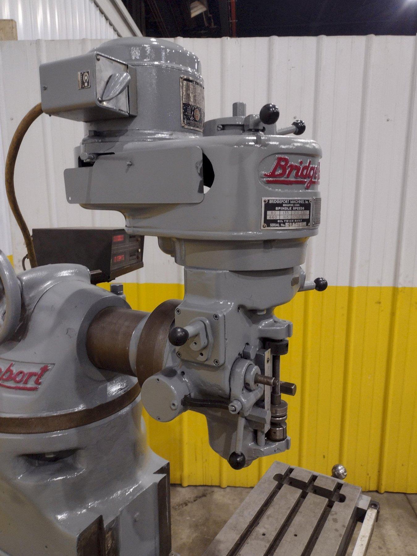 BRIDGEPORT VERTICAL KNEE MILL: STOCK #22361