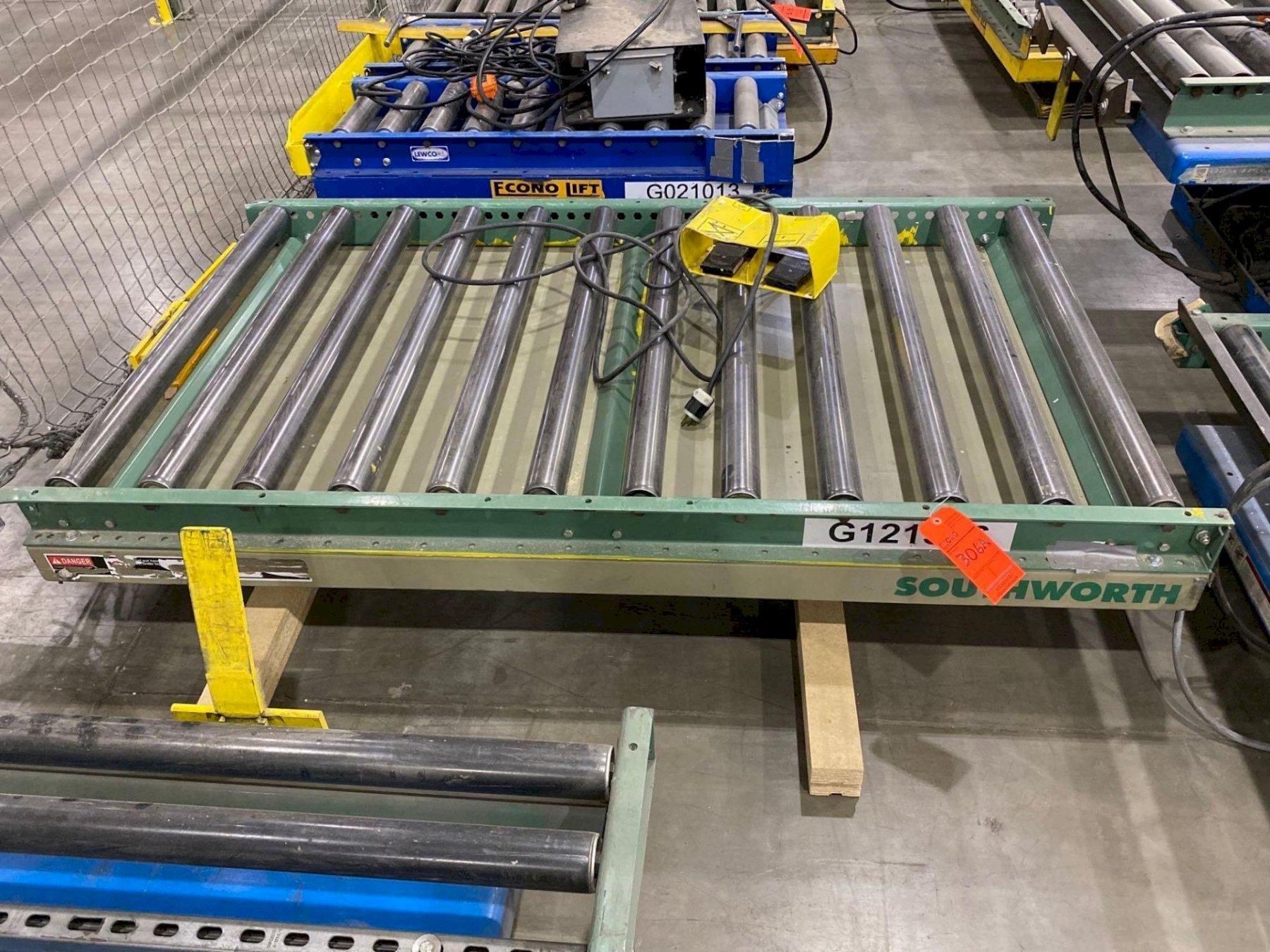 6′ X 39″ 3000 LB SOUTHWORTH ROLLER TOP LIFT TABLE STOCK 20895