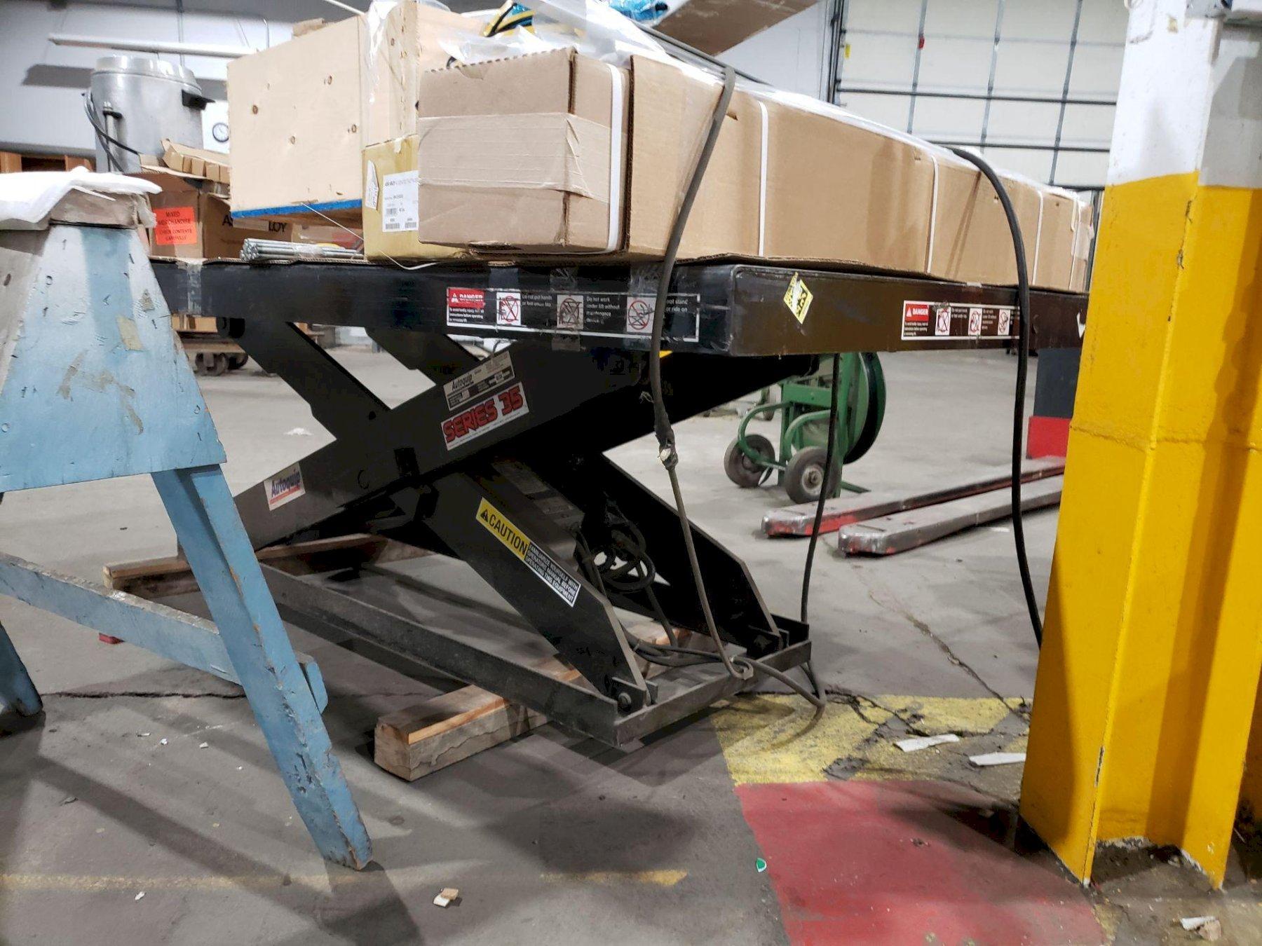AUTOQUIP MOD. 48S40 4,000LB. SCISSOR LIFT TABLE STOCK 18670