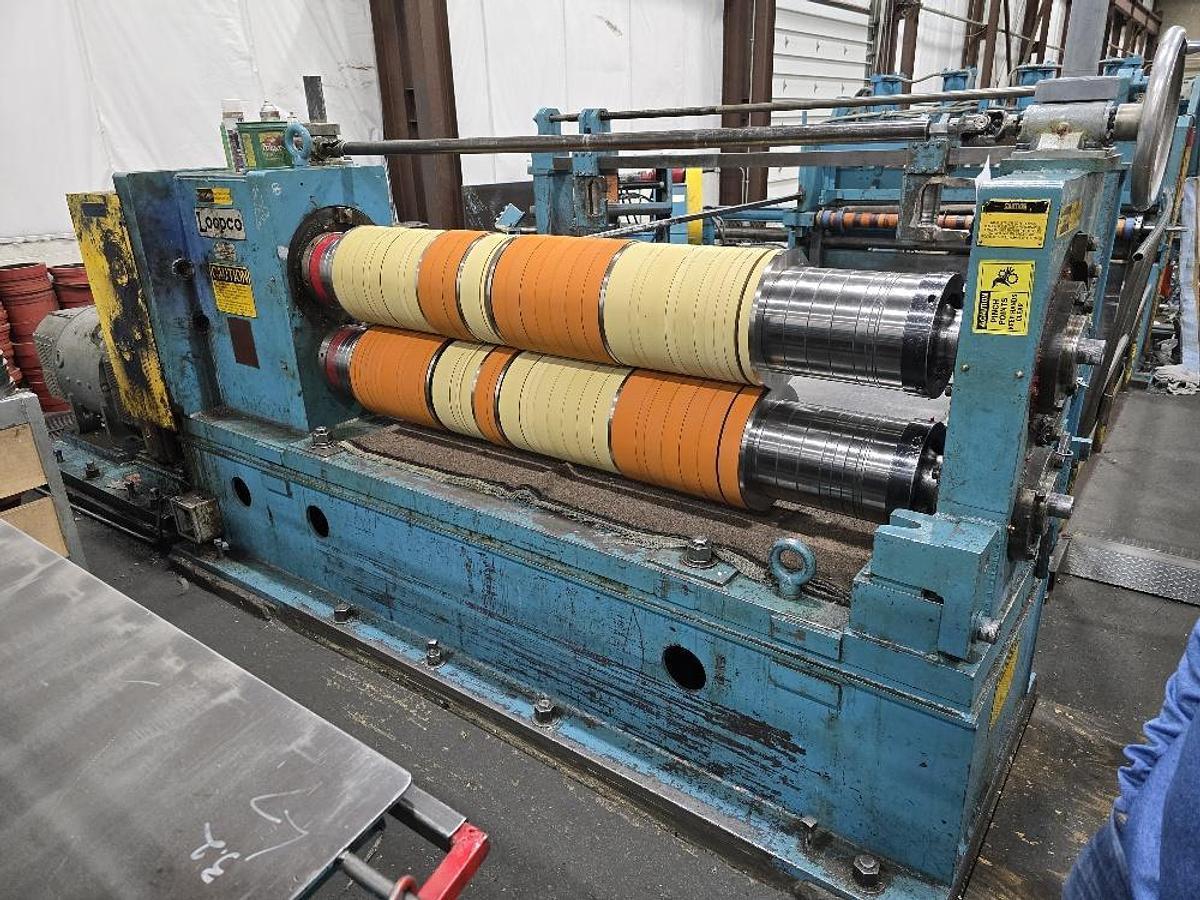 72” x .187" x 50,000 Lbs. Loopco Slitting Line