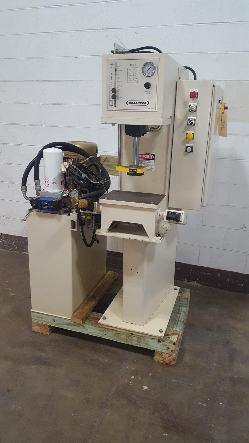 5-Ton Greenerd Model HPB-5 Floor Standing Hydraulic Press