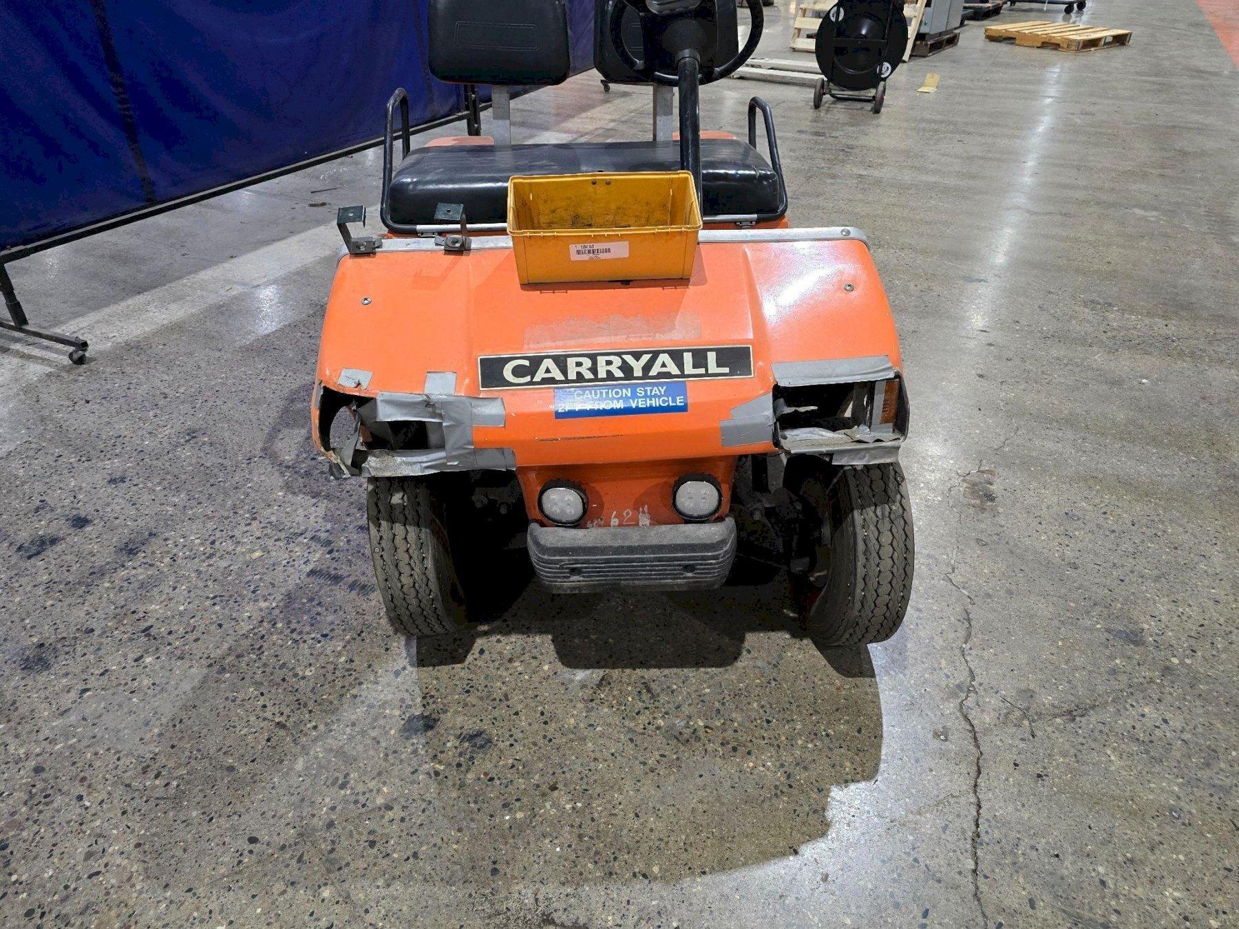 CLUB CAR CARRYALL GOLF CART USED HAS DAMAGE NEEDS BATTERIES