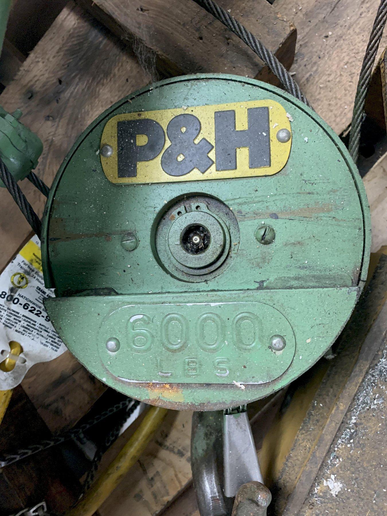 P&H HeviLift 3 Ton Electric Hoist, Cat 5B3321, S/N 613546, AMC