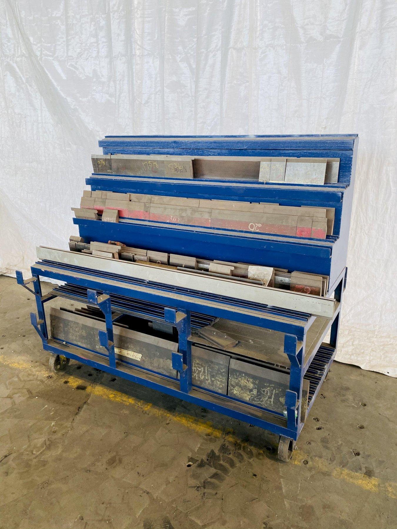 PRESS BRAKE TOOLING CART WITH VARIOUS TOOLING. STOCK 0205821 G2000