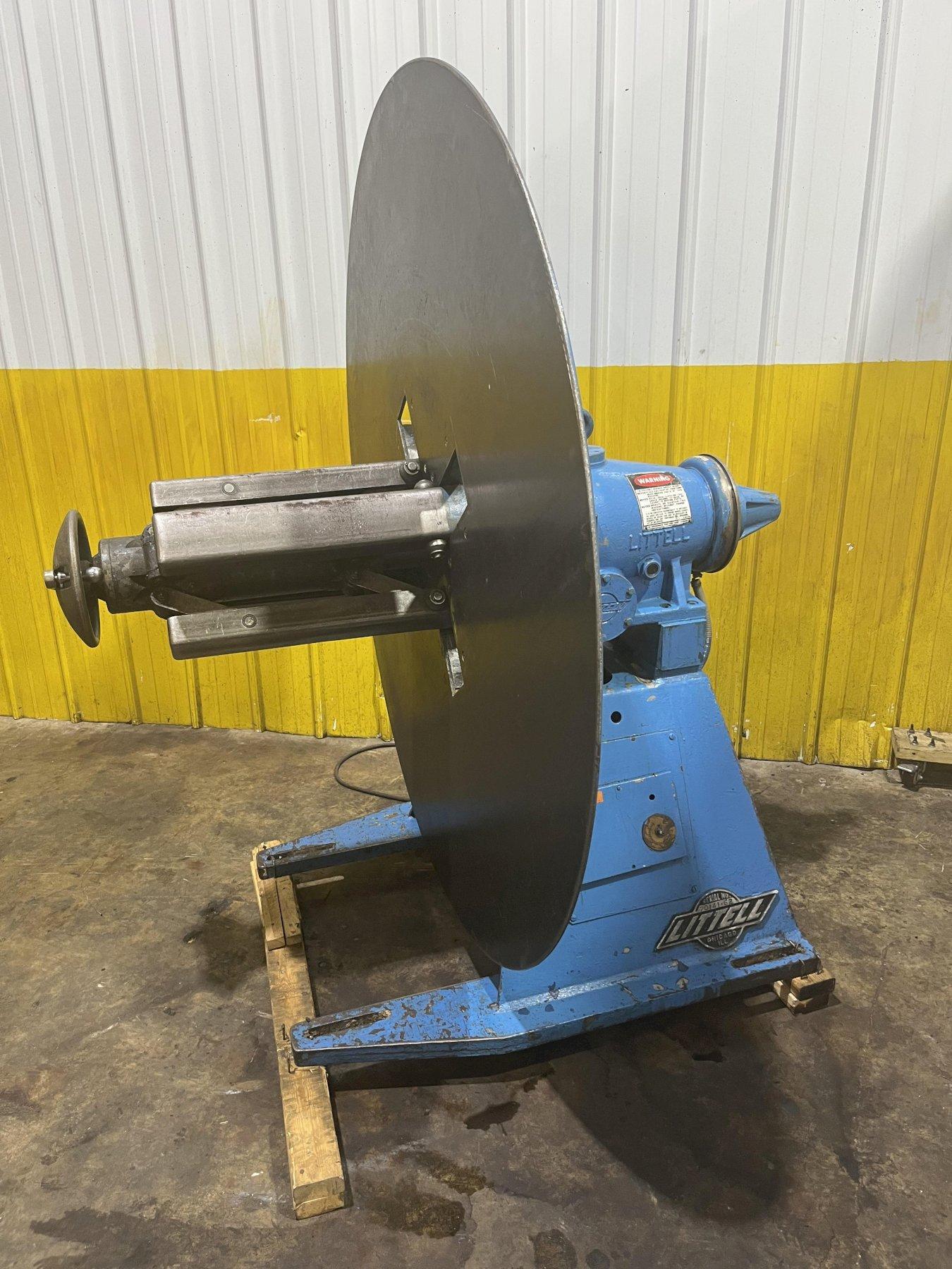 4,000 LBS X 18" LITTELL MODEL #40-18 PULL OFF SINGLE END COIL REEL UNCOILER: STOCK #17130