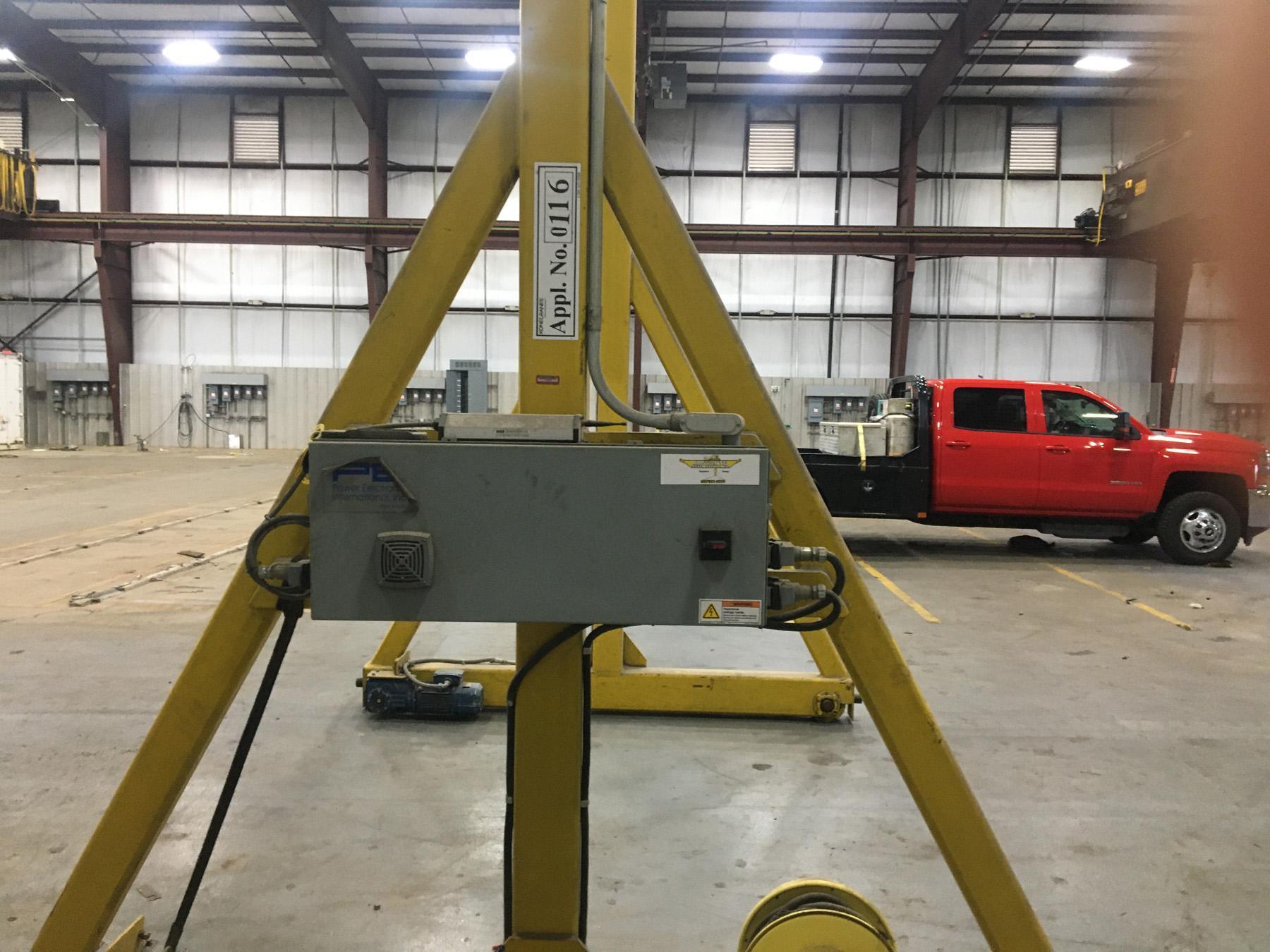 USED, 5 TON ROLLING GANTRY CRANE AND HOIST Harris Machine Tools