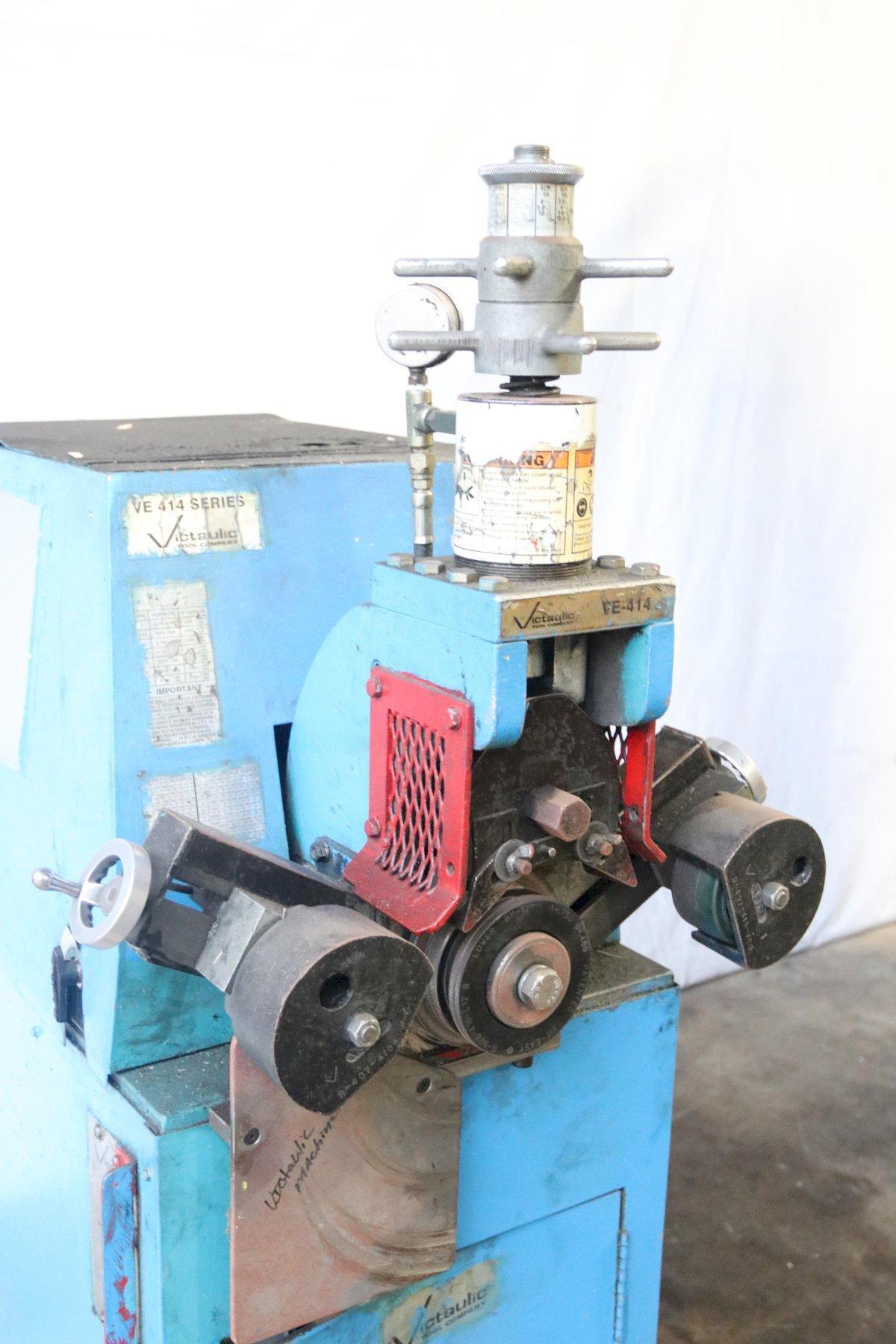 2″ 16″ VICTAULIC VE414 ELECTRIC PIPE ROLL GROOVER MACHINE STOCK 11799