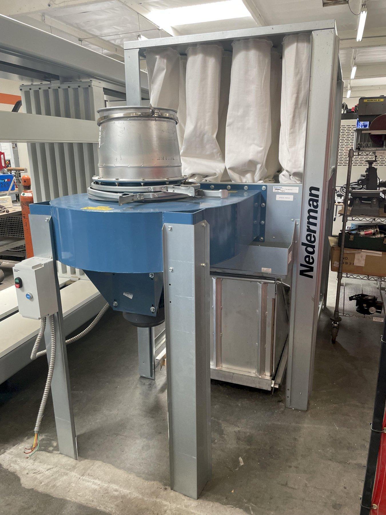 Nederman S1000 Dust Collector, SSeries 230 Gallon Dump Bin, 14″ Inlet Adapter, Starter