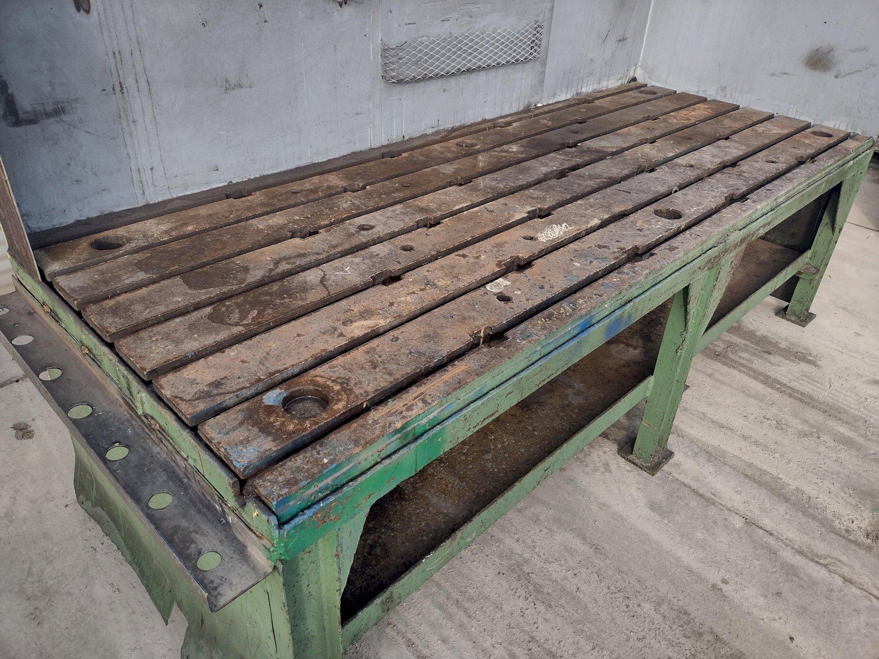 42" X 109" T-SLOTTED TABLE WITH STEEL LEGS: STOCK #16252