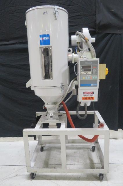 Matsui Used HDII-50-RDH Hot Air Material Dryer, 110 lb capacity, Yr. 2003, 460V