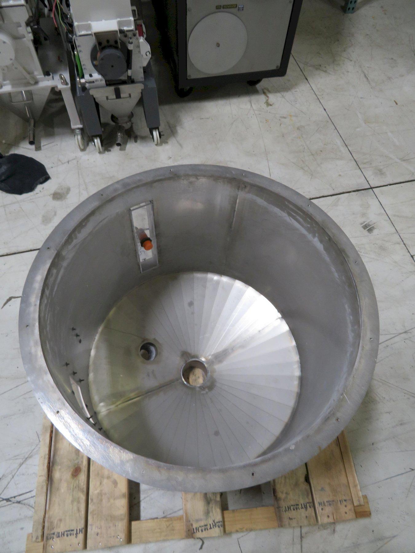 Stainless Steel Used Material Hoppers, Approx 300 lb capacity Zag