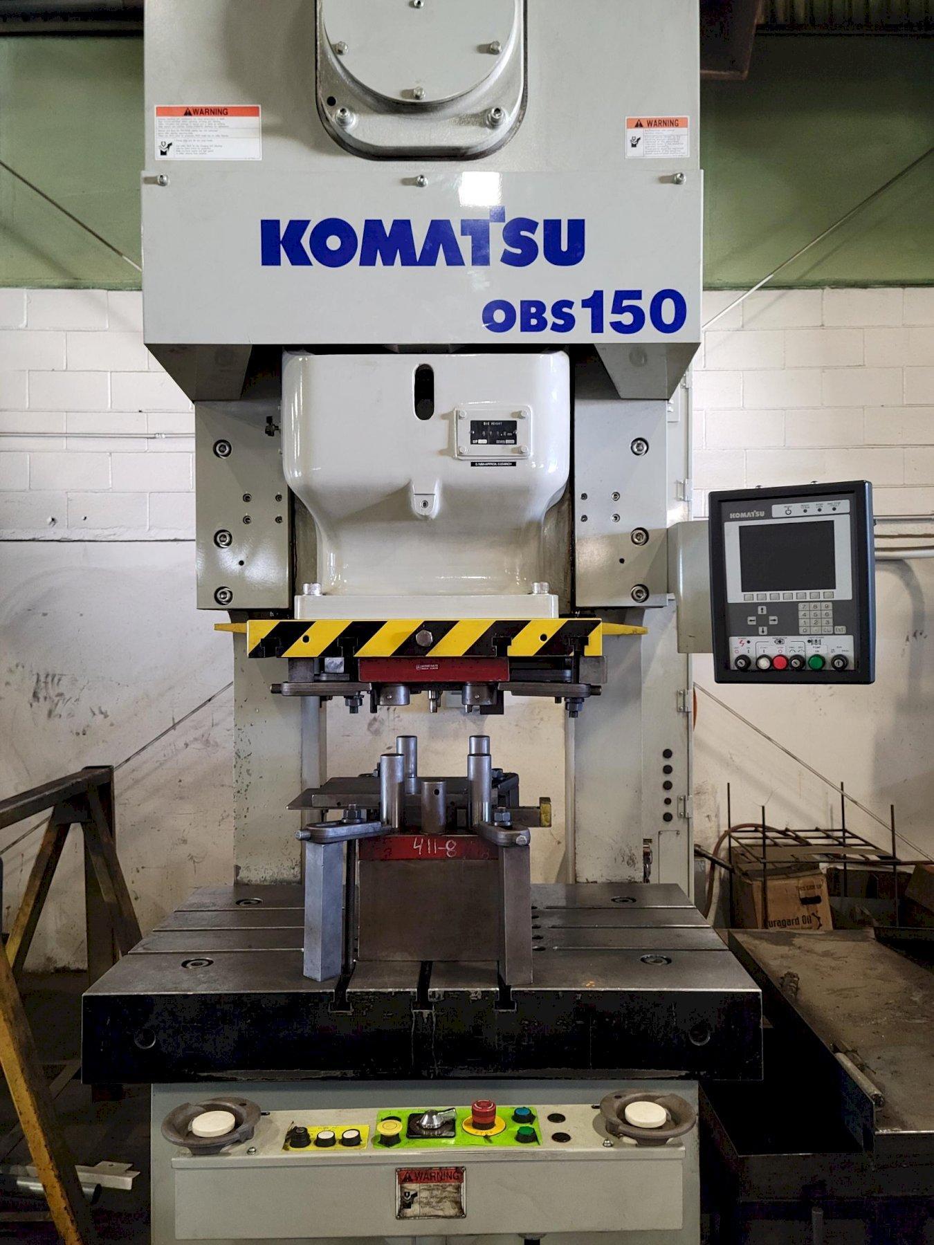 150 TON KOMATSU MODEL #OBS-150-61 GAP FRAME PRESS, NEW 2016, 7.87" STROKE: STOCK 15998