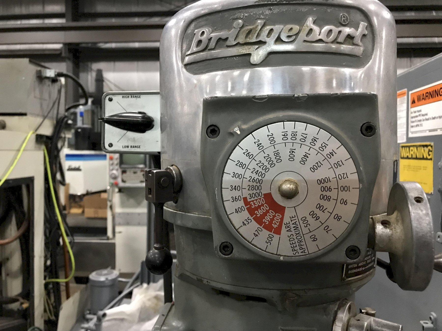 BRIDGEPORT SERIES I VERTICAL MILL, VARIABLE SPEED HEAD Wisconsin