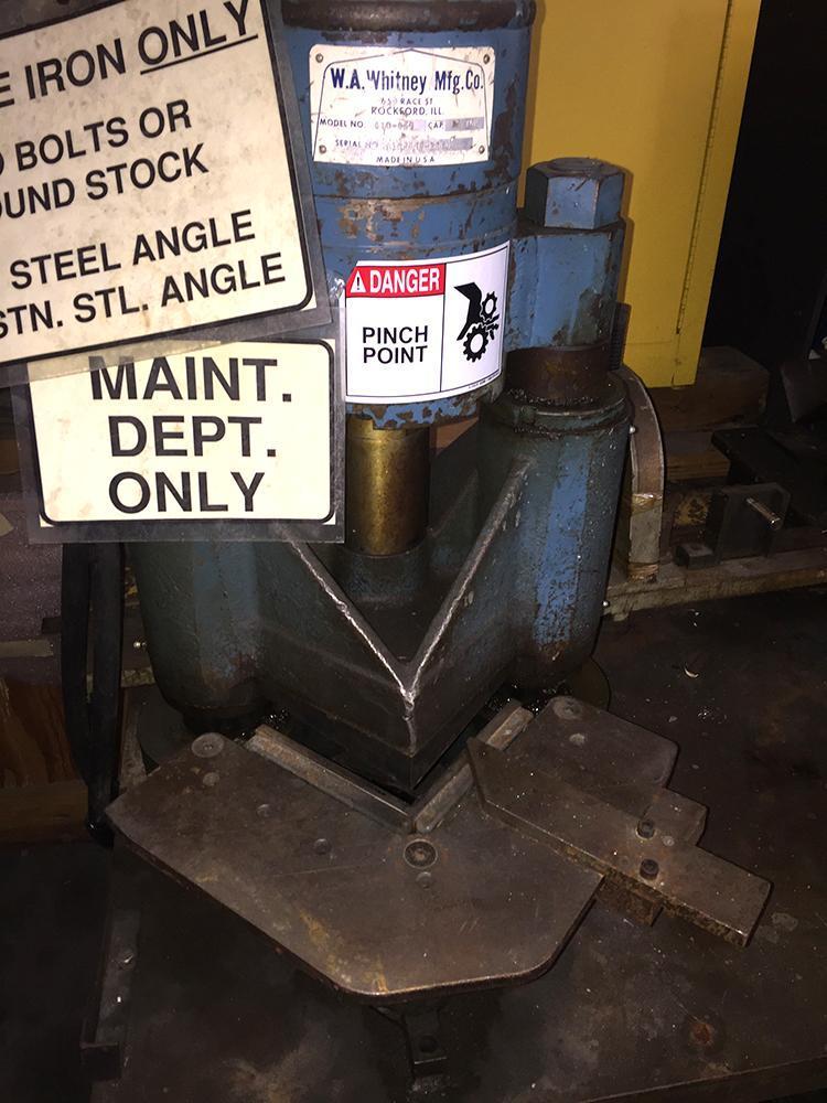 W.A. Whitney 18 Ton Hydraulic Angle Iron Shear And Notcher FH