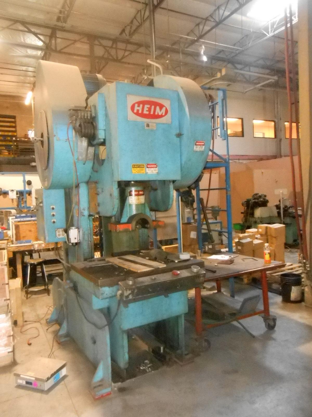 120-Ton HEIM Model 12-OBI-BG, Back Geared OBI Punch Press