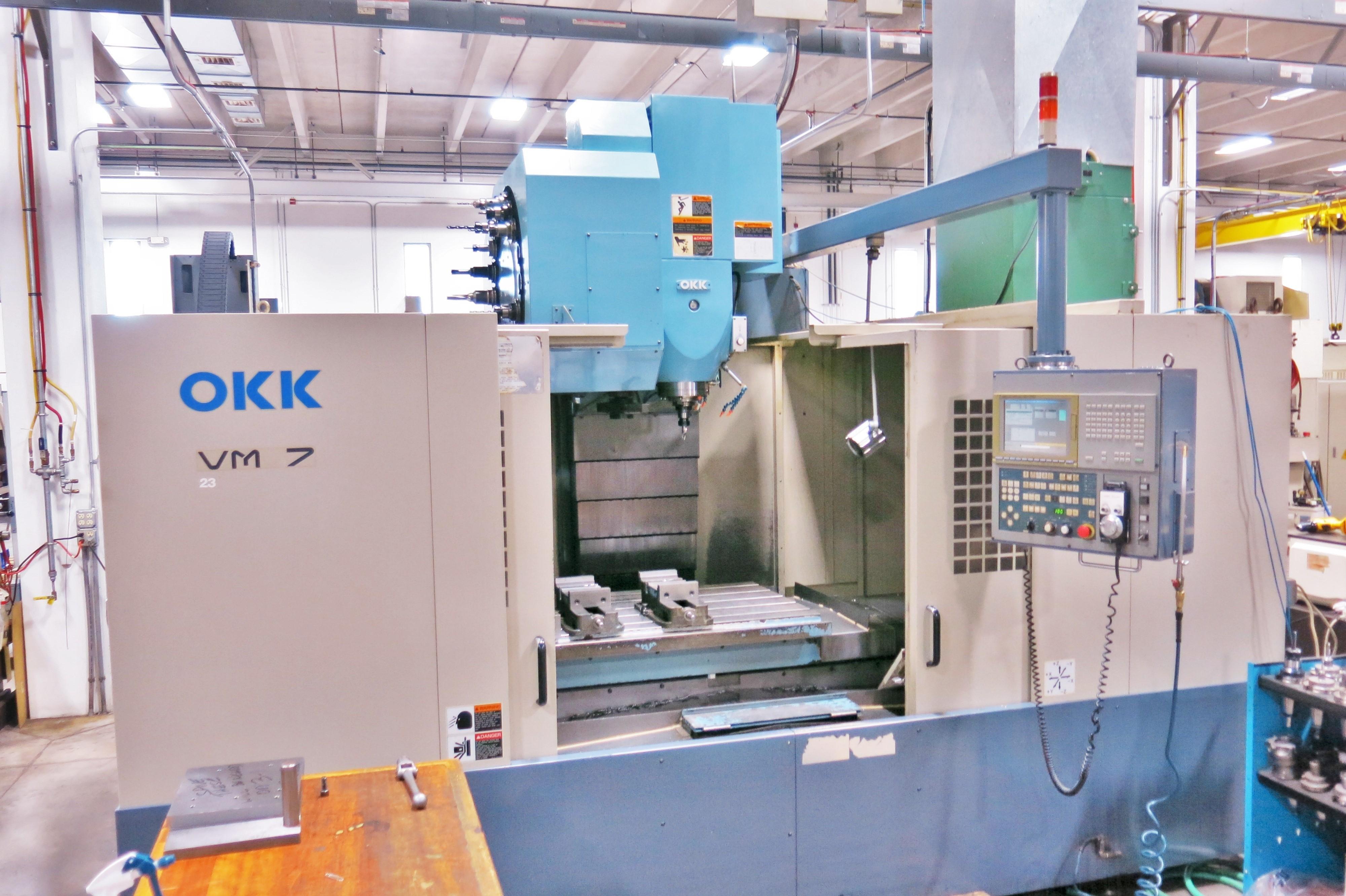 okk vm 7 machining centers vertical machine hub okk cnc