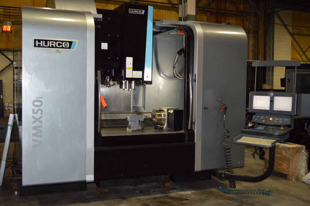 HURCO (2013) VMX50I CNC 4-AXIS VERTICAL MACHINING CENTER WITH WINMAX MILL V.09.01.38ST CNC TOUCH SCREEN CONTROL, 59